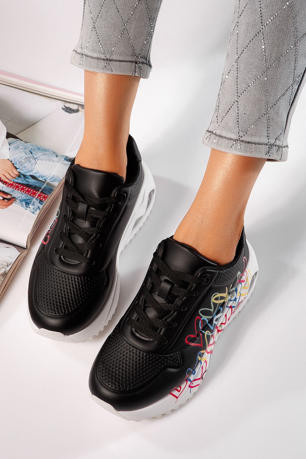 Adidasi dama negri din piele ecologica Beverly #24553