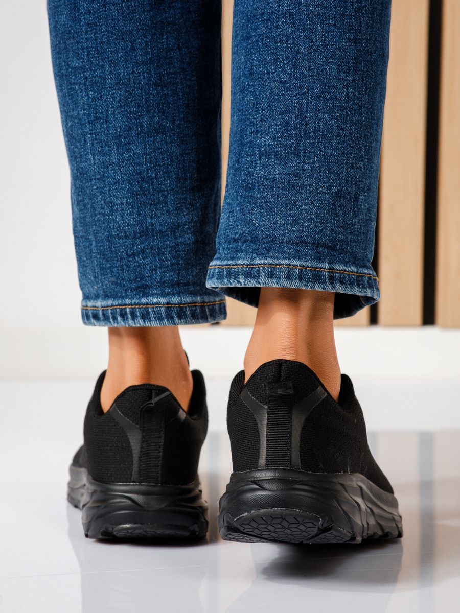 Adidasi dama negri din material textil Luisa #24558