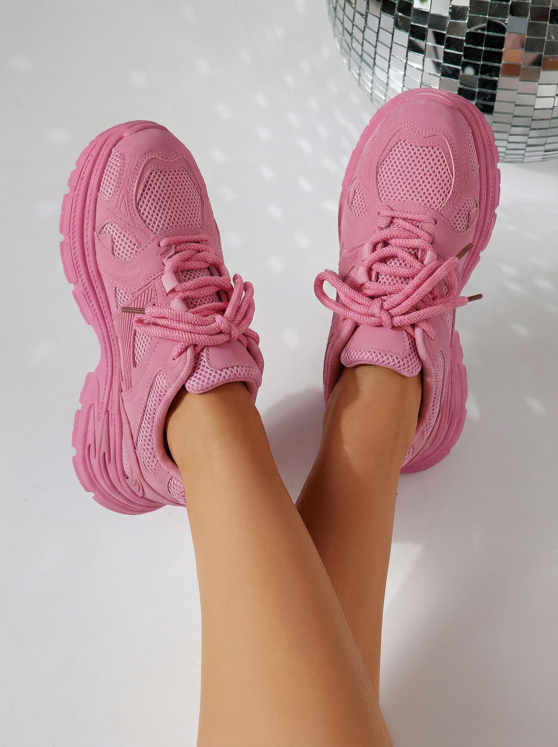 Adidasi dama roz din piele ecologica Amber #24524