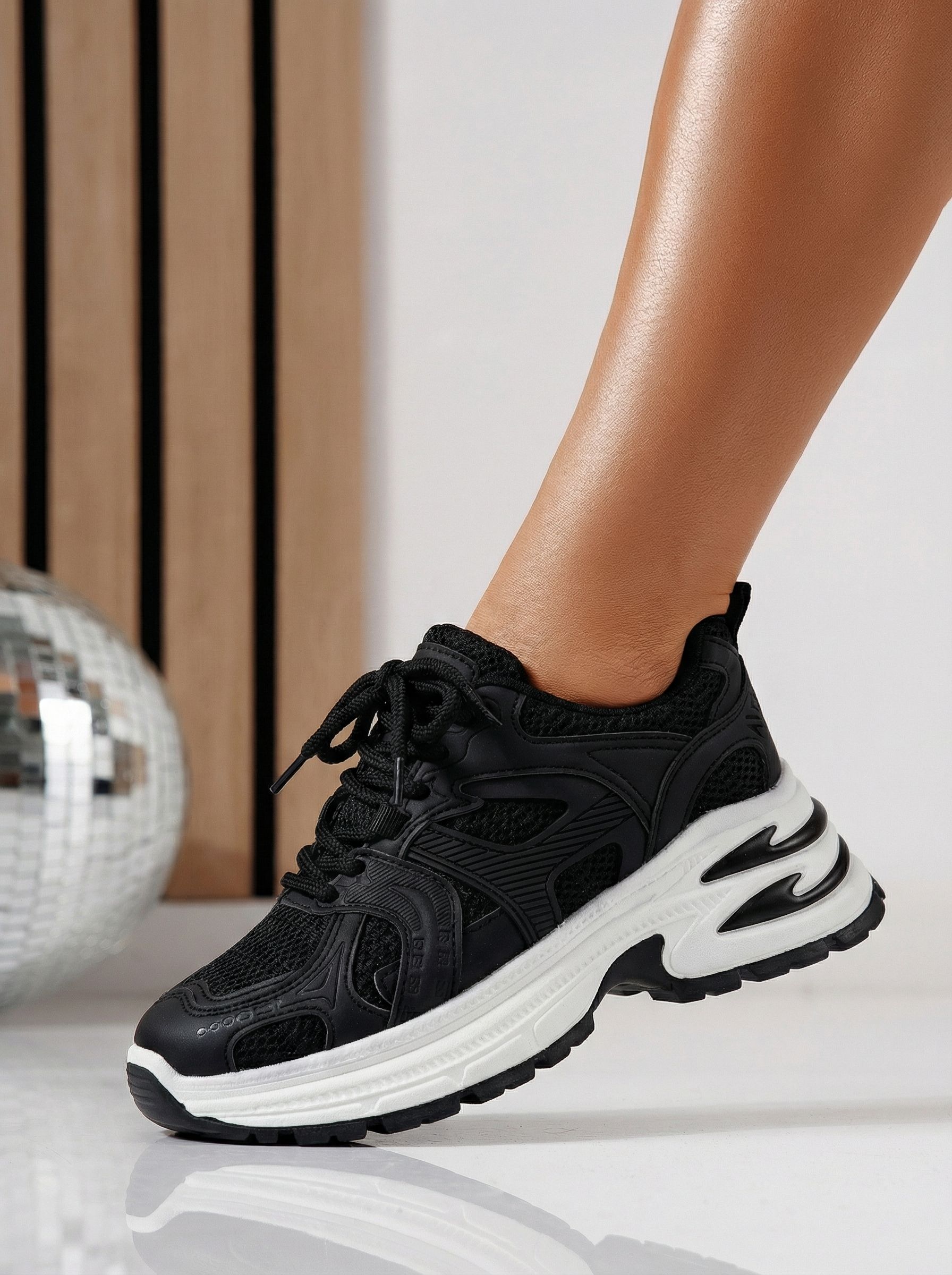 Adidasi dama negri din piele ecologica Amber #24525