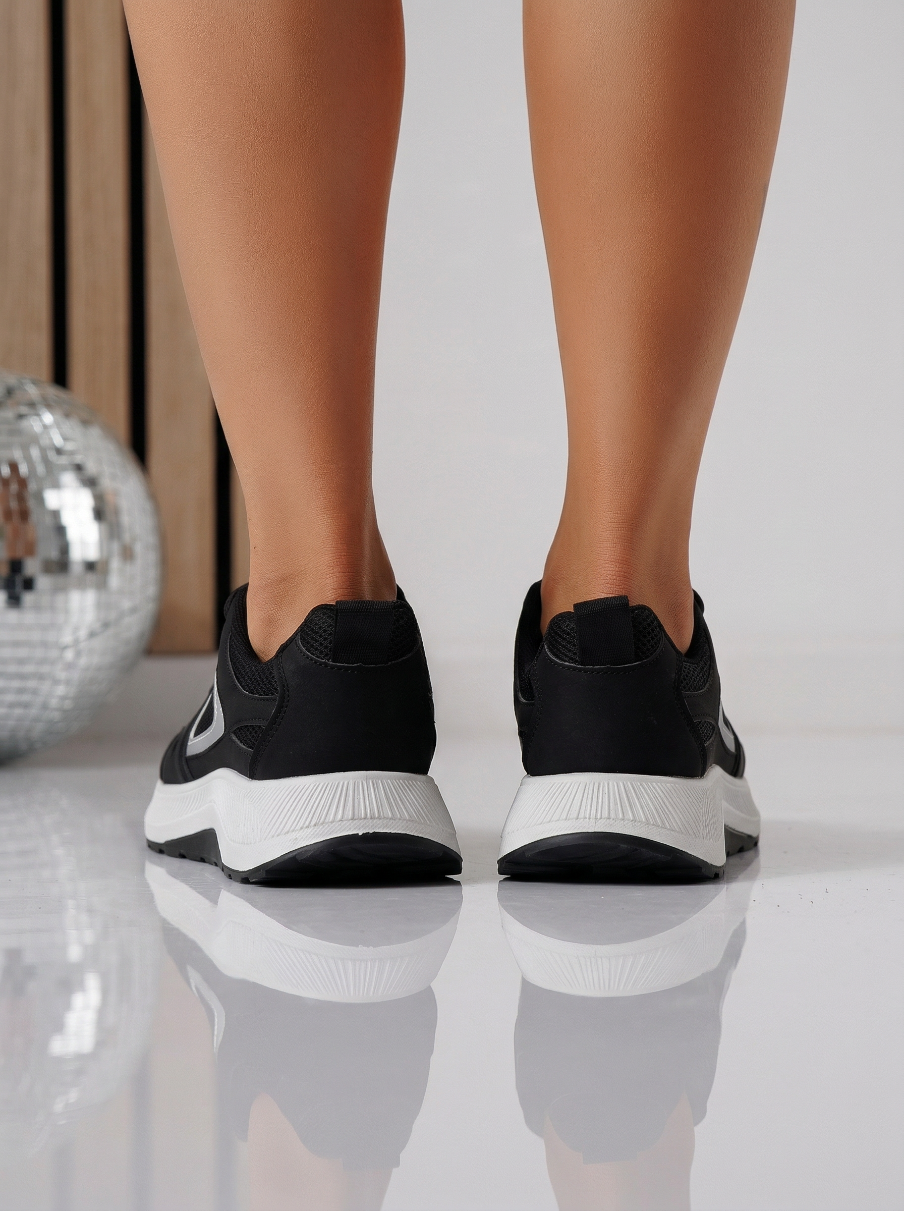 Adidasi dama negri din material textil Maggie #24589