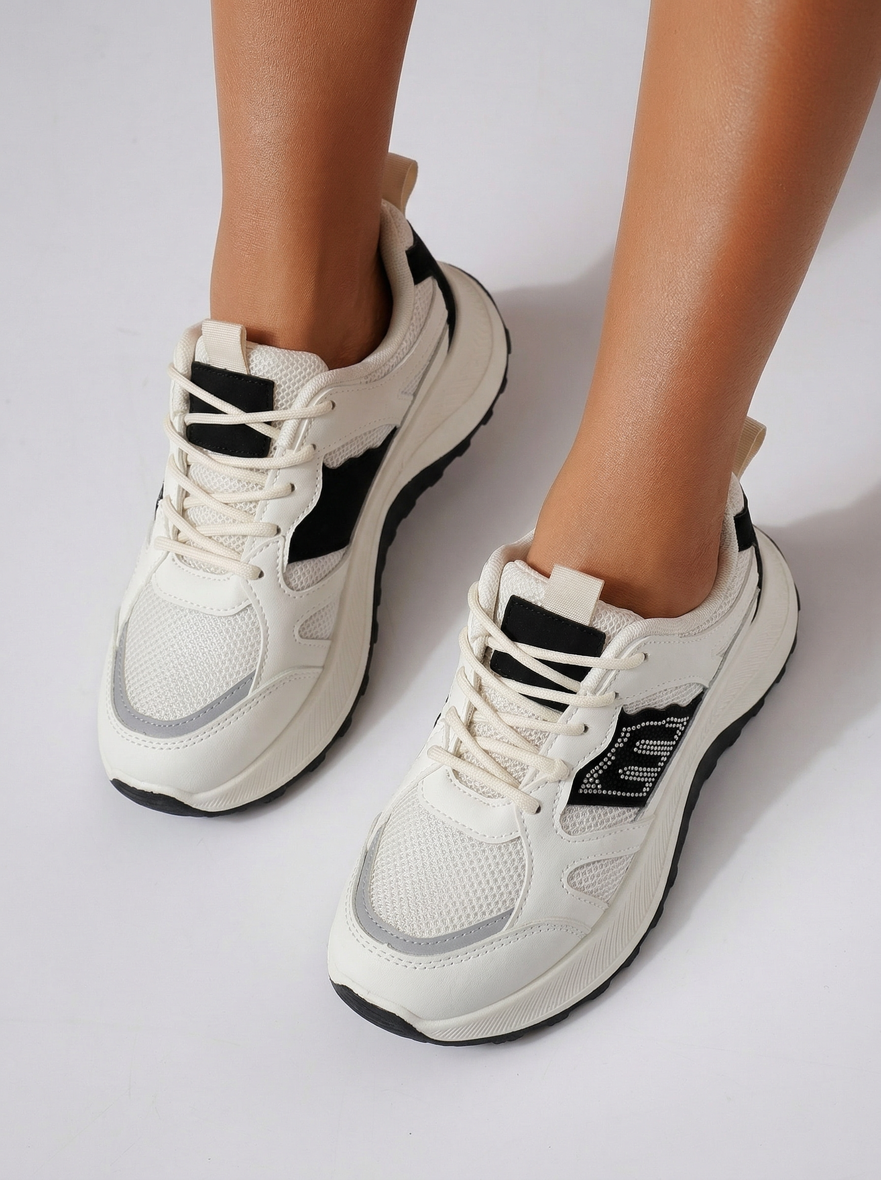 Adidasi dama bej din material textil Maggie #24587