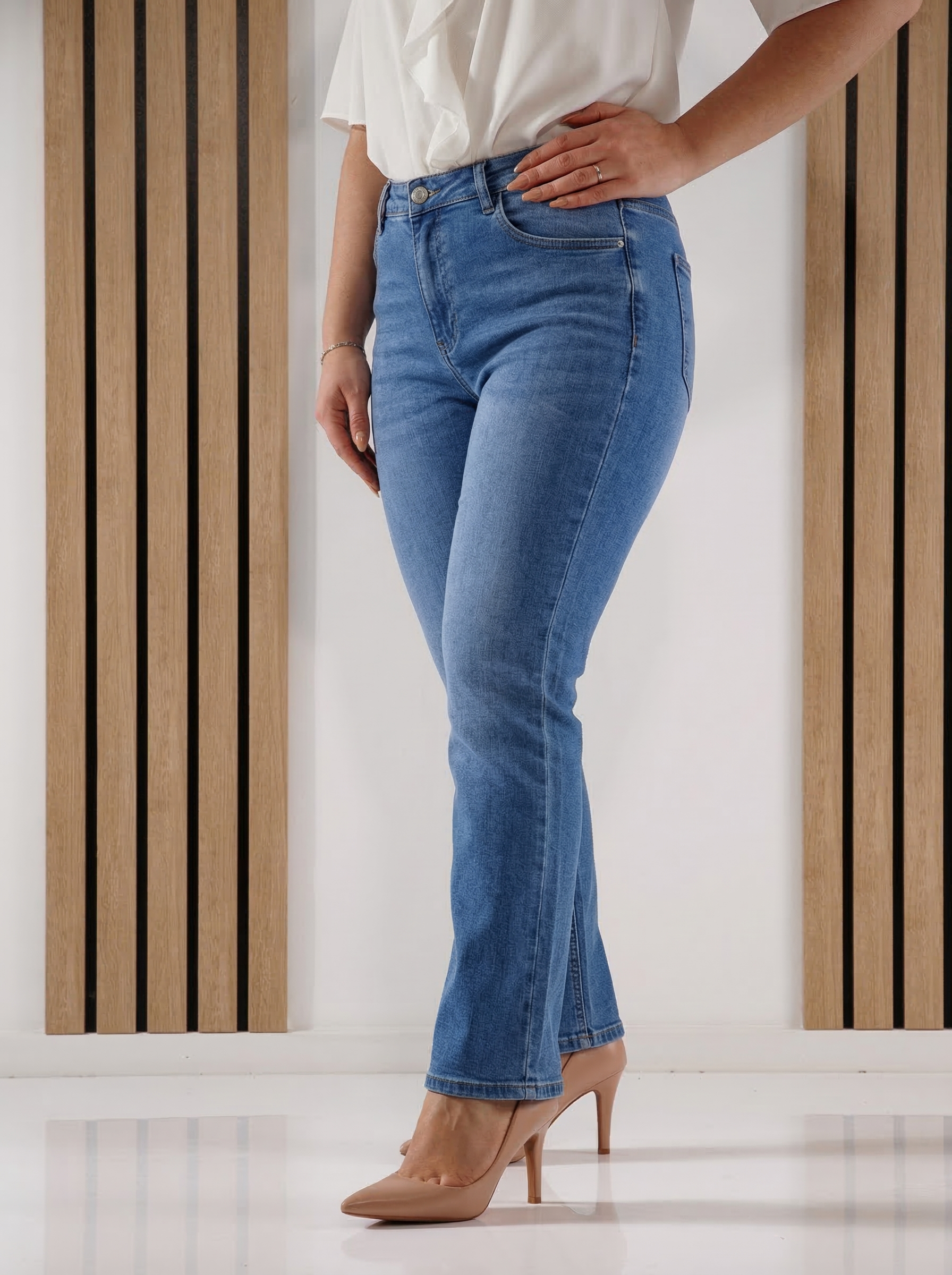 Blugi Evazati Dama Anisa Albastri #A1403