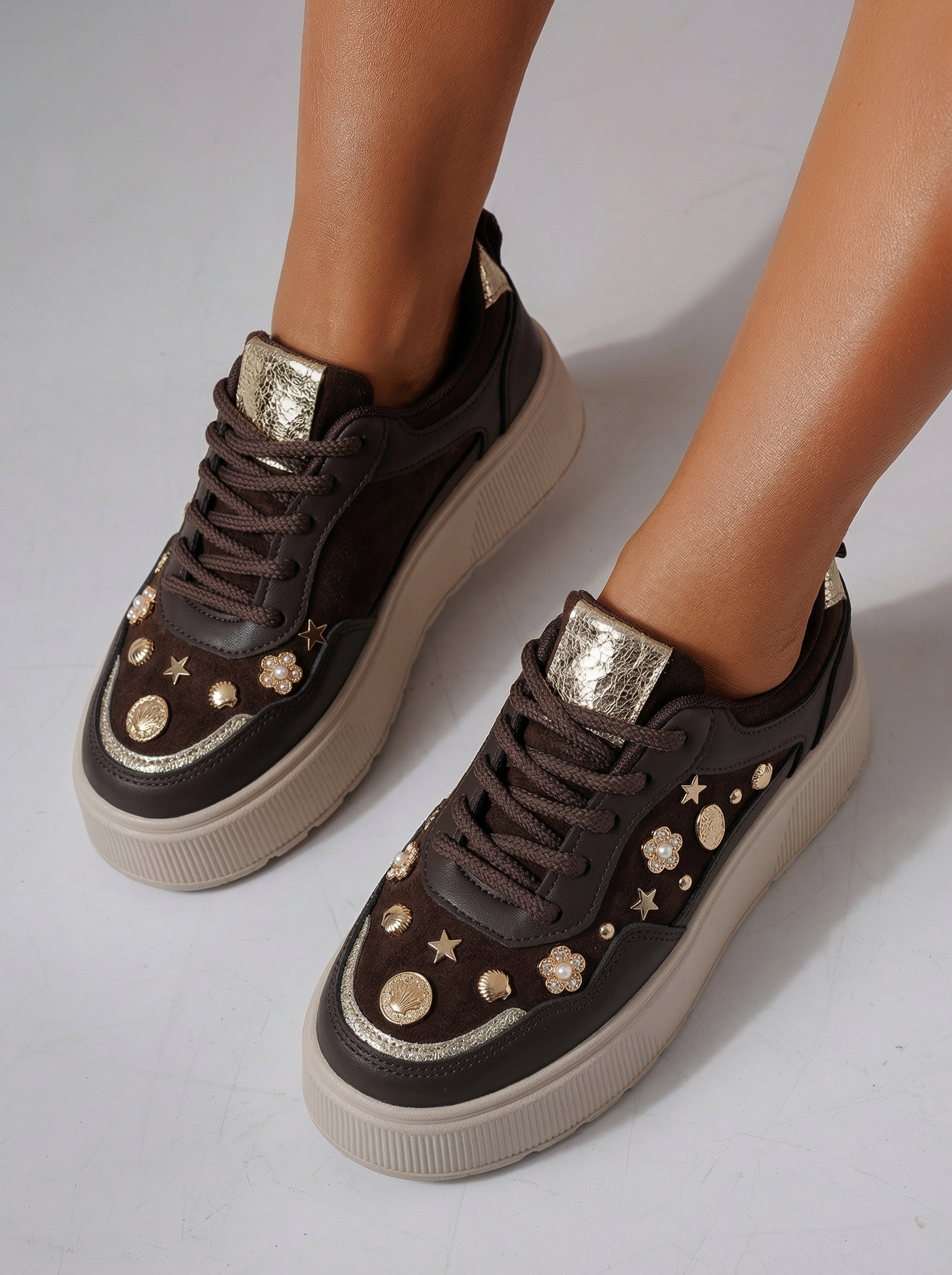 Adidasi dama maro din piele ecologica intoarsa Diana2 #24599