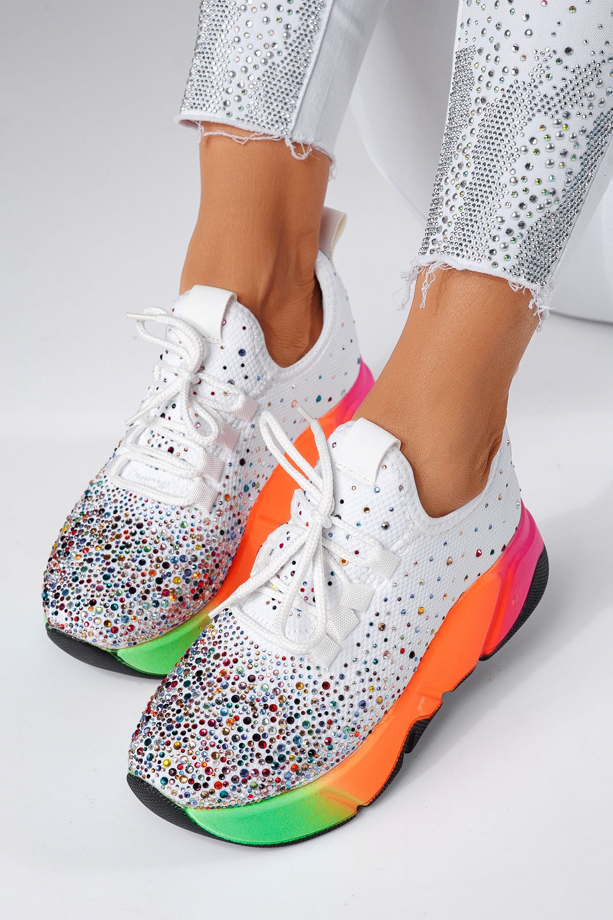 Adidasi dama multicolor din material textil Maria #24607