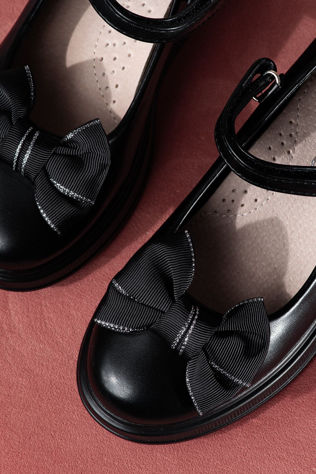 Pantofi fete negri din piele ecologica Alis2 #24650