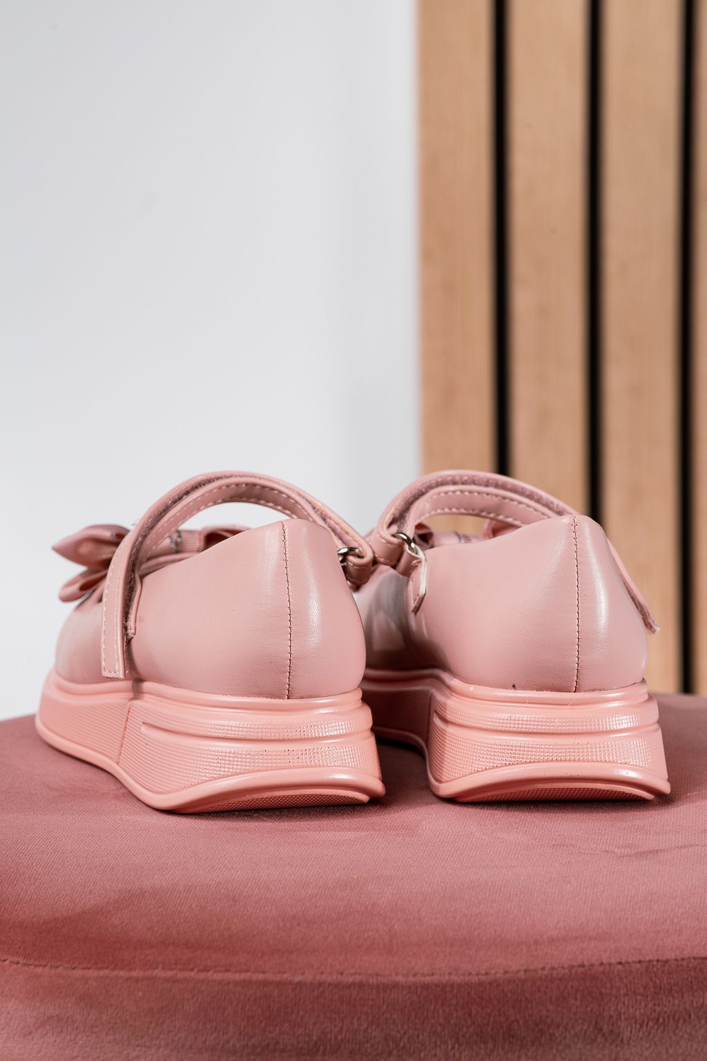 Pantofi fete roz din piele ecologica Alis2 #24651