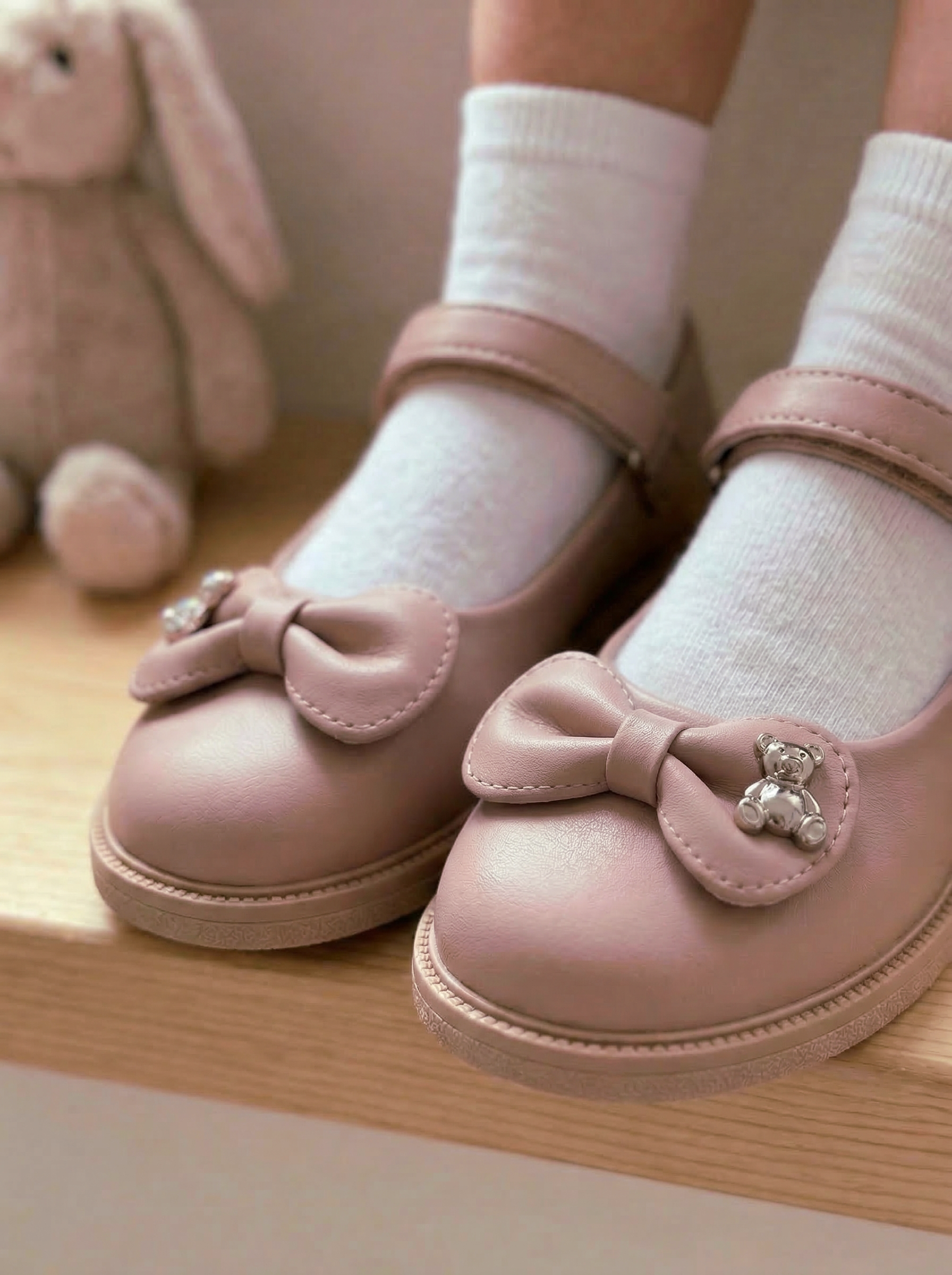 Pantofi fete roz din piele ecologica Lorete #24625