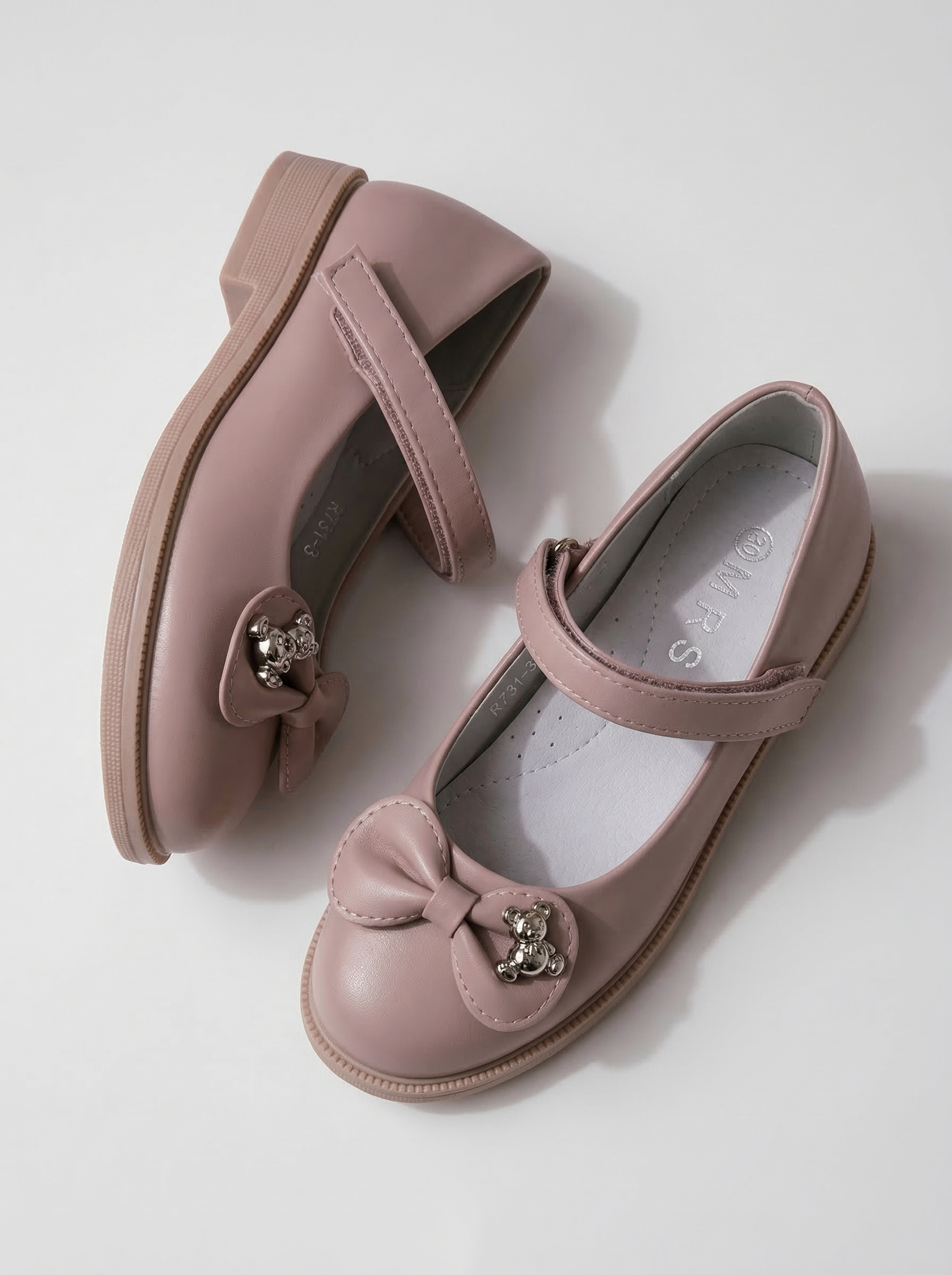 Pantofi fete roz din piele ecologica Lorete #24625