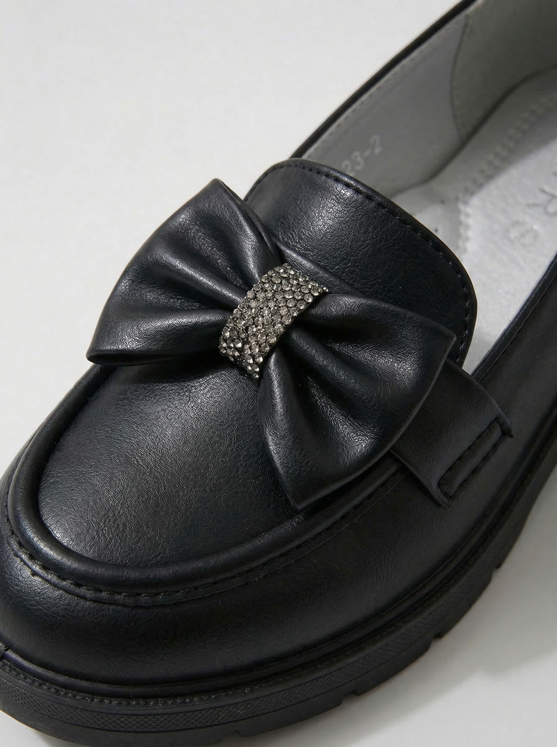 Pantofi fete negri din piele ecologica Alda #24618