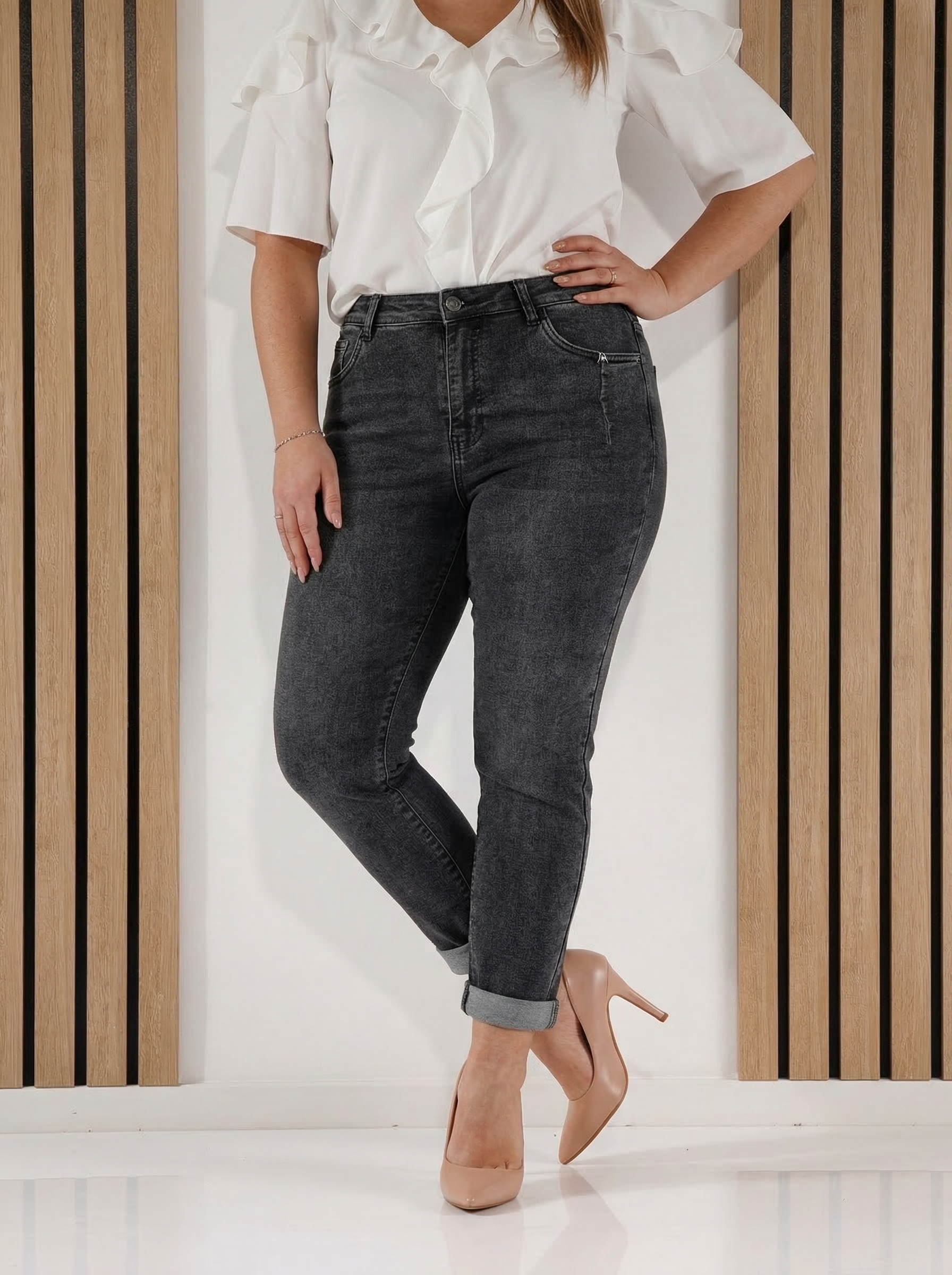 Blugi MomFit Dama Lesley Gri #A1423