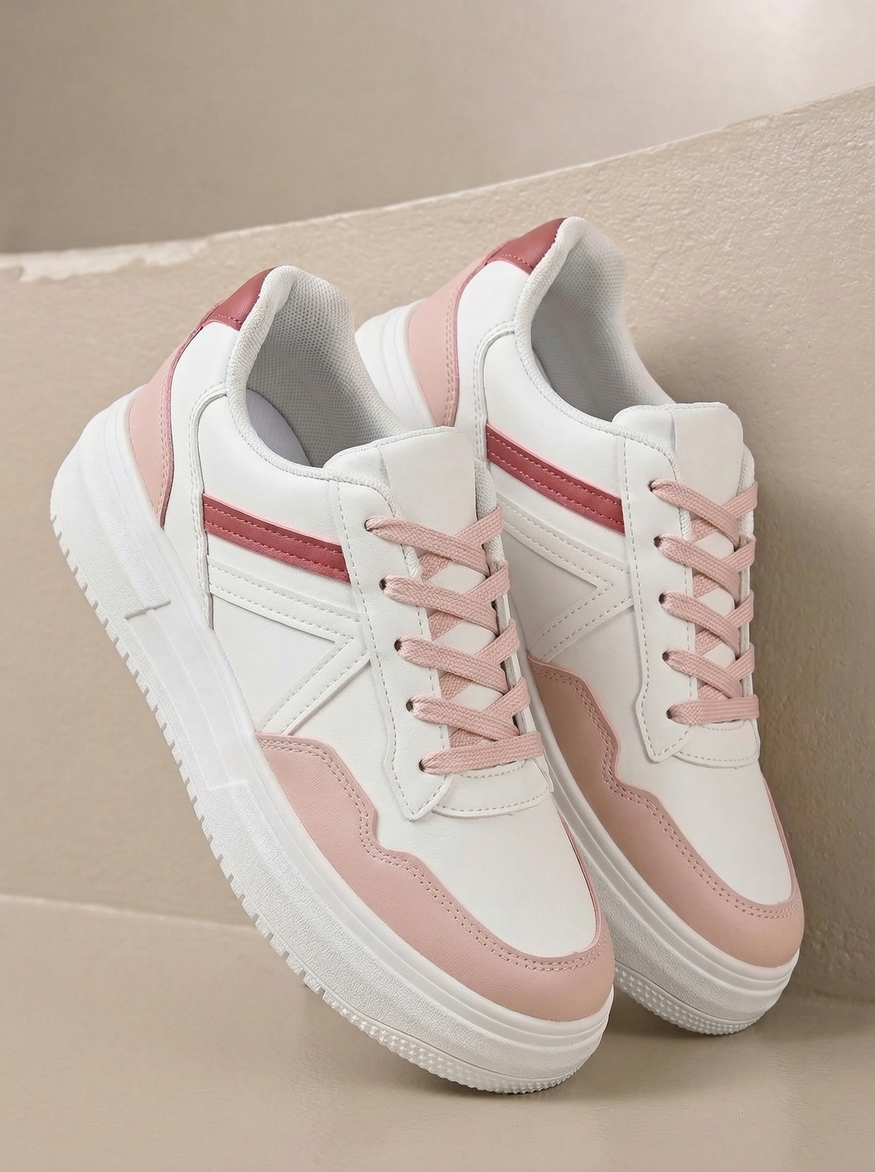 Adidasi dama roz din piele ecologica Alisa #22527