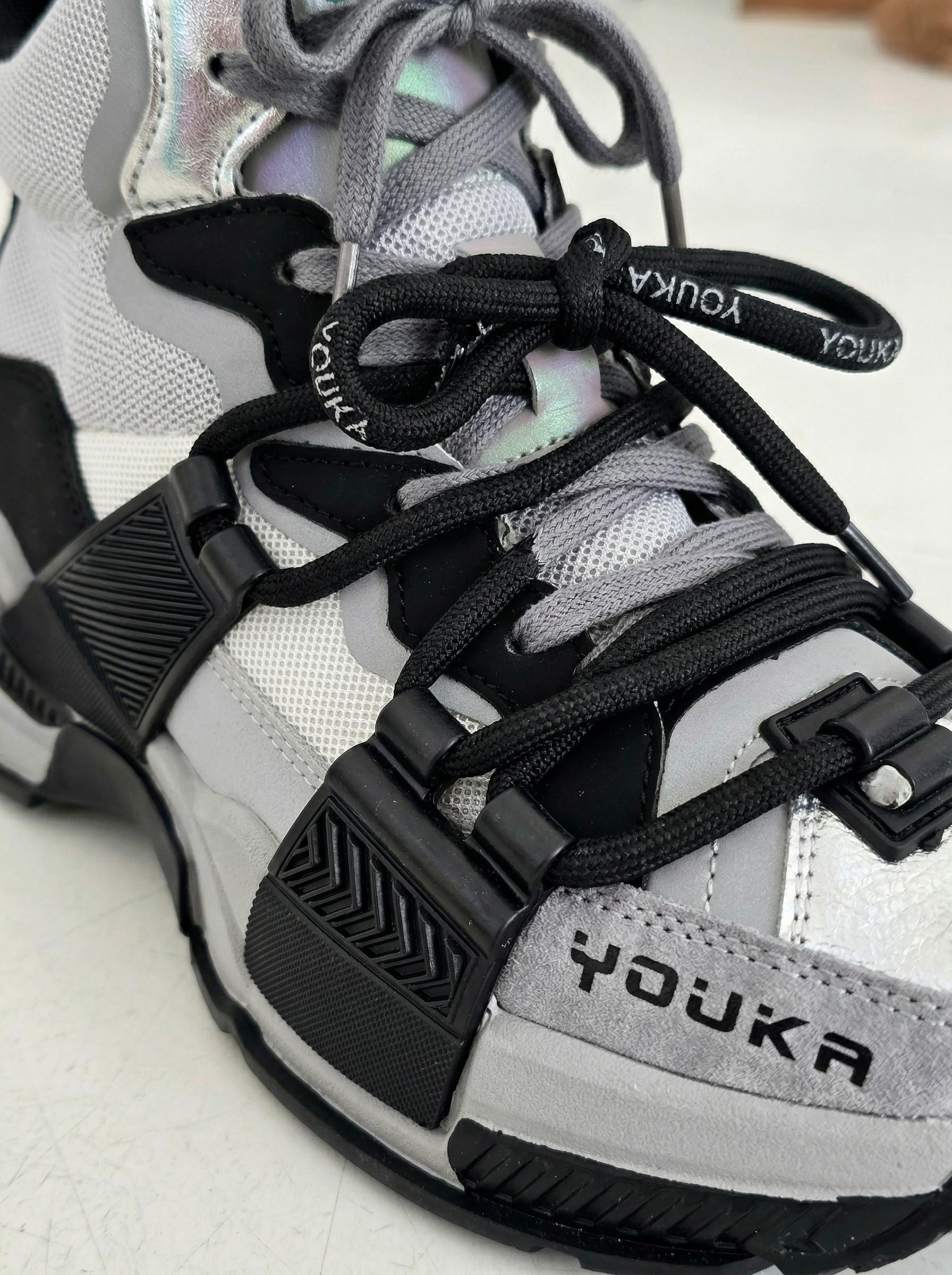 Adidasi dama gri din piele ecologica Nyssa #24684