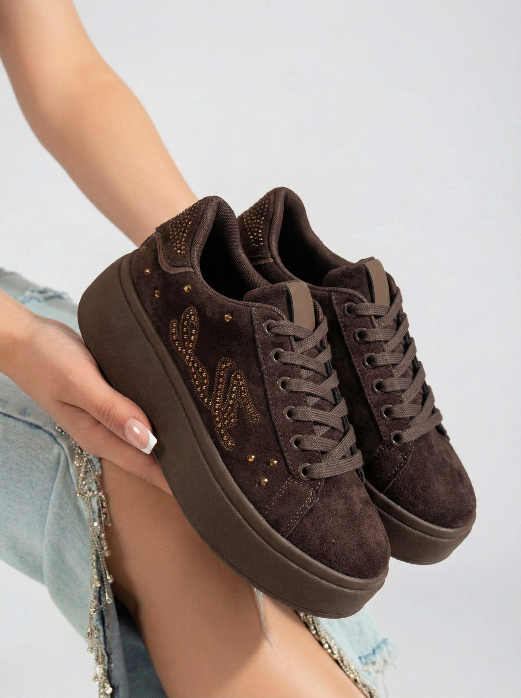 Adidasi dama maro din piele ecologica intoarsa Saphira #24681