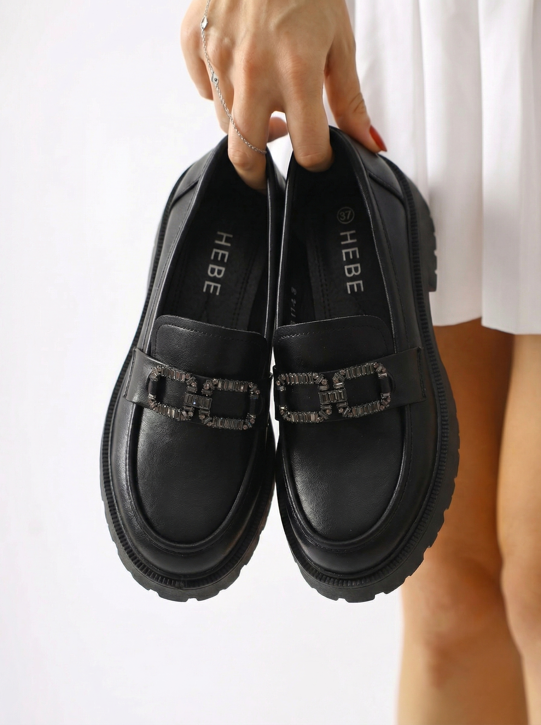 Pantofi casual dama negri din piele ecologica Zafira #24668