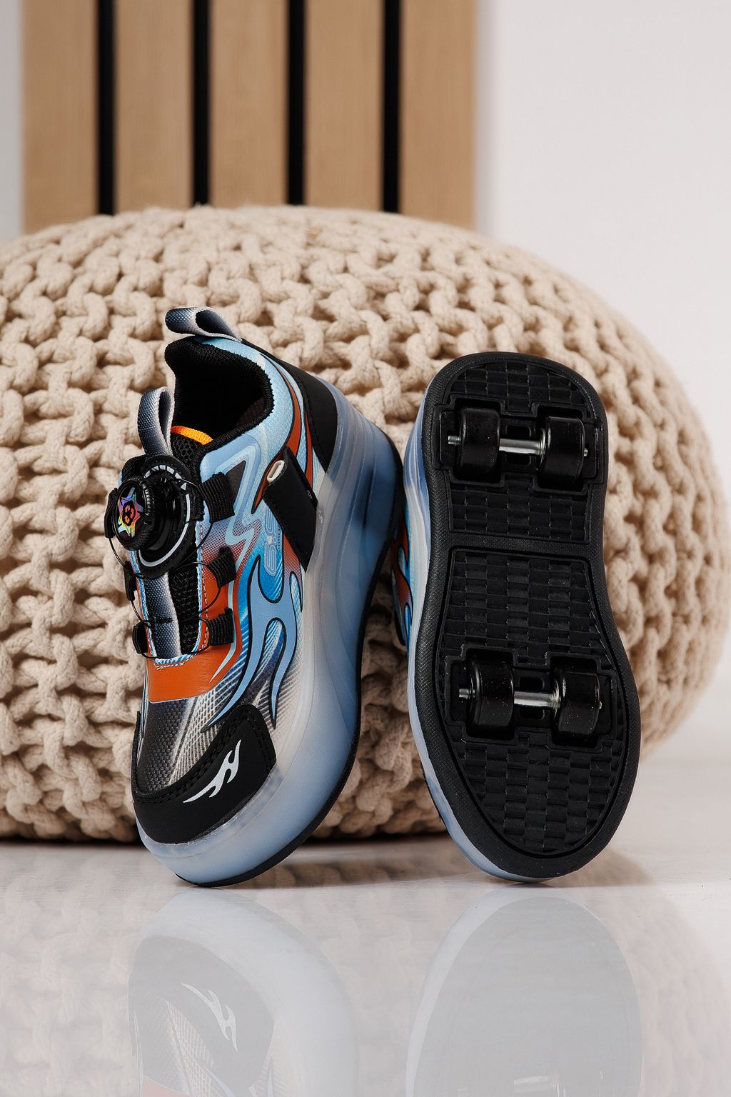 Adidasi cu role albastrii din material textil Helys3 #24866