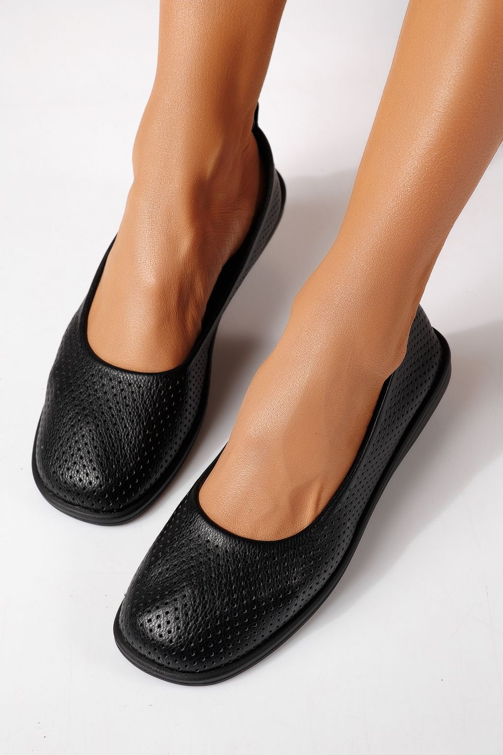 Balerini dama negri din piele ecologica Amaya #24880