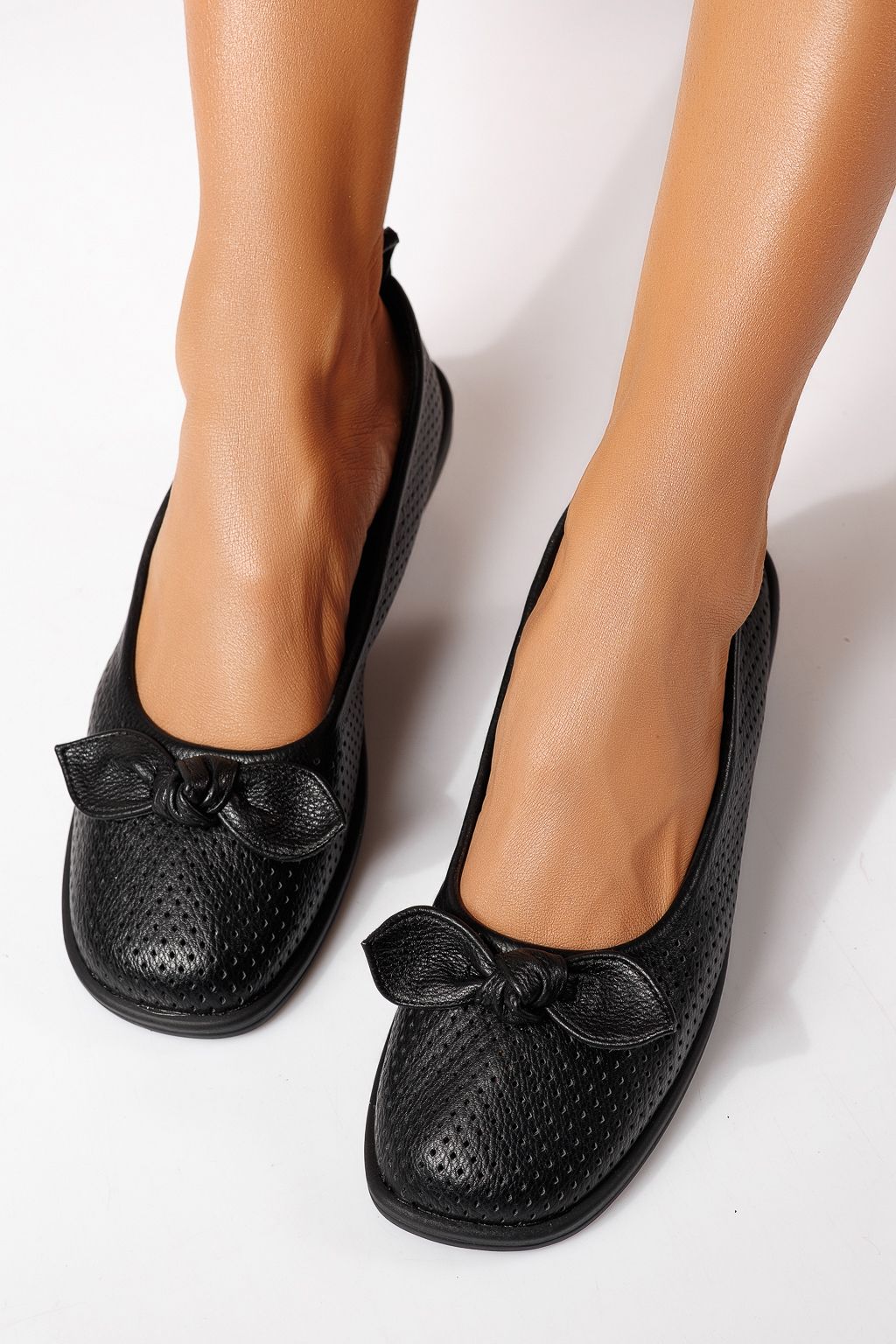 Balerini dama negri din piele ecologica Amaris #24945