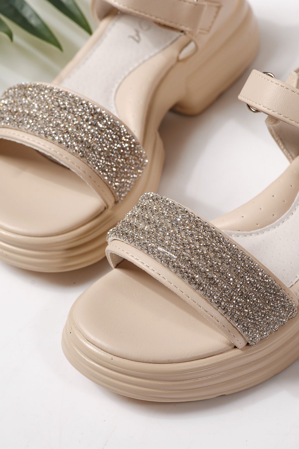 Sandale copii bej din piele ecologica Enara #24917