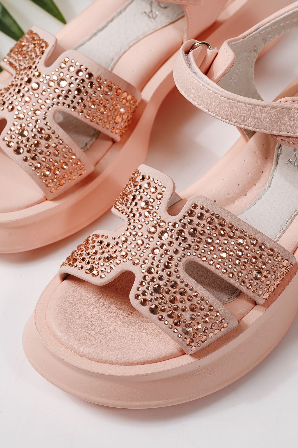 Sandale copii roz din piele ecologica Lovia #24957