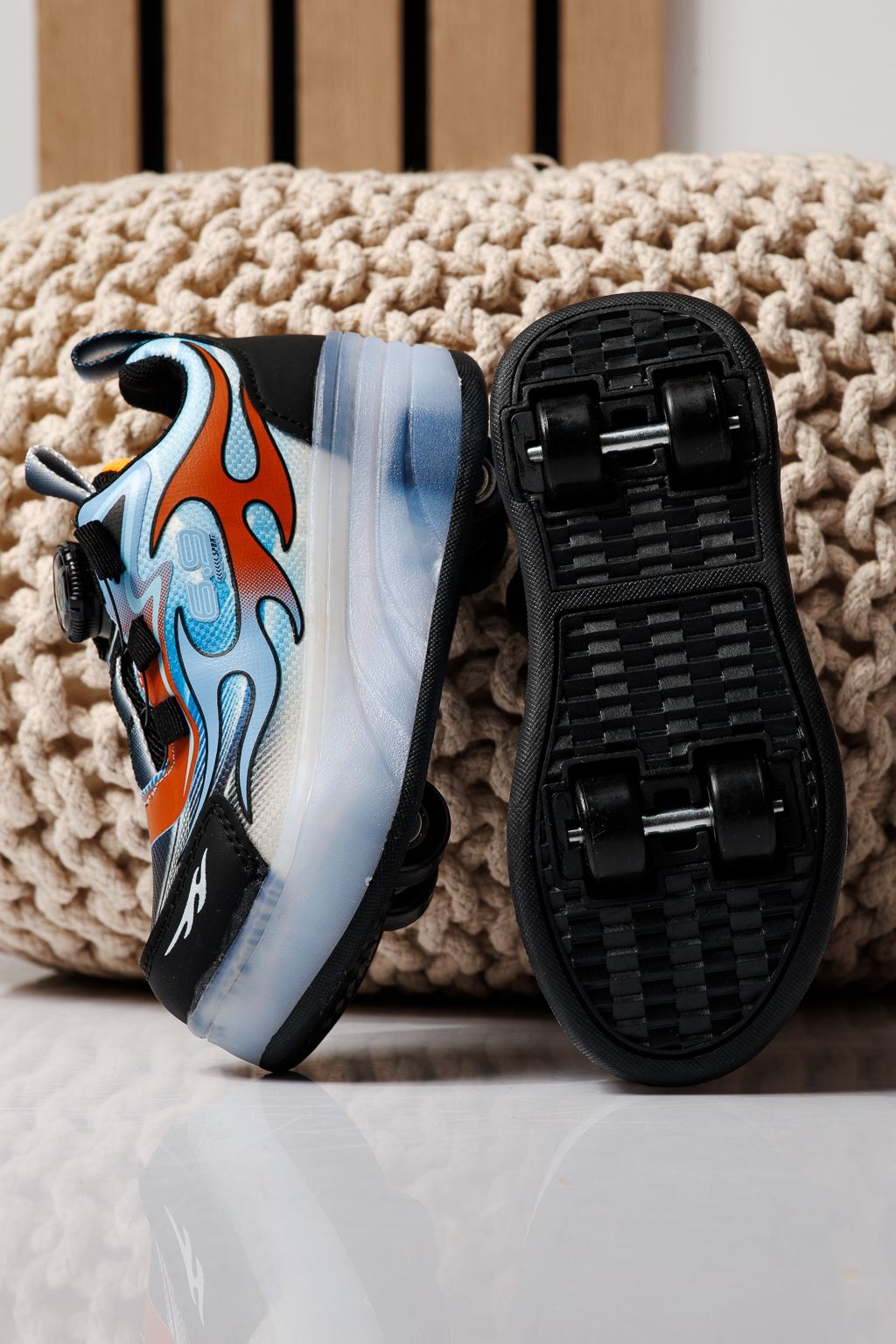 Adidasi cu role albastrii din material textil Helys3 #24866