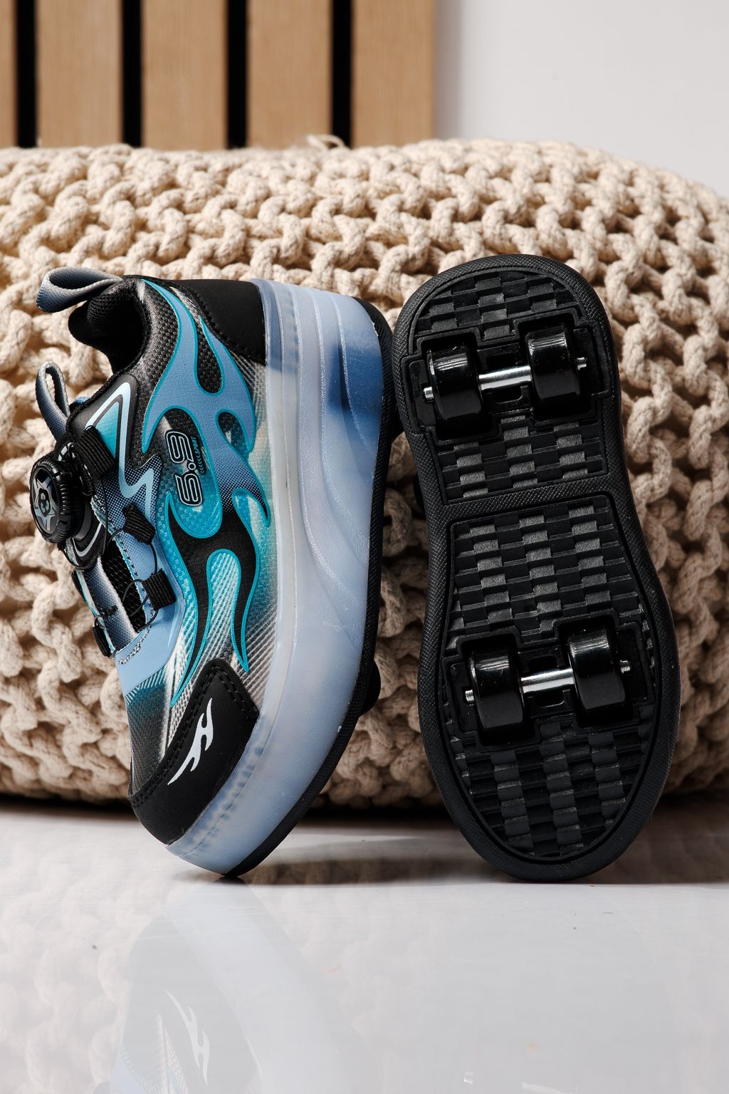 Adidasi cu role albastri din material textil Helys3 #24867