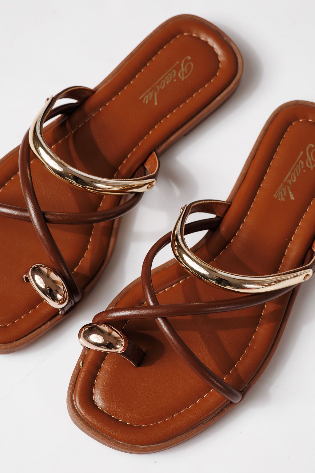 Papuci dama maro din piele ecologica Lea #24964