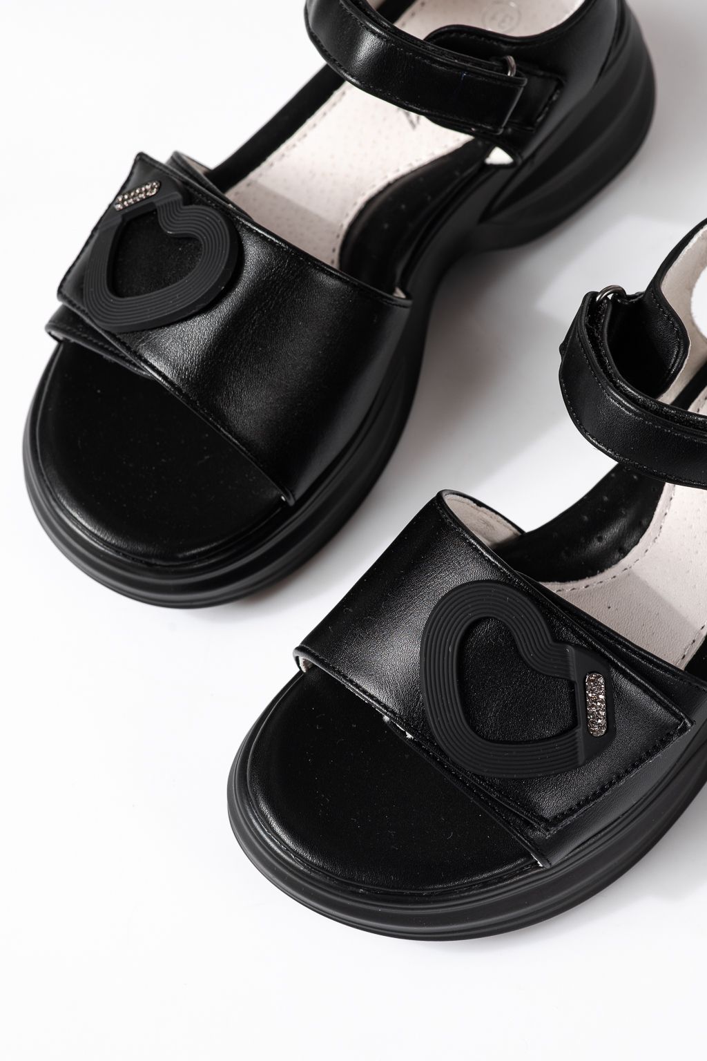 Sandale copii negre din piele ecologica Dysis #24911