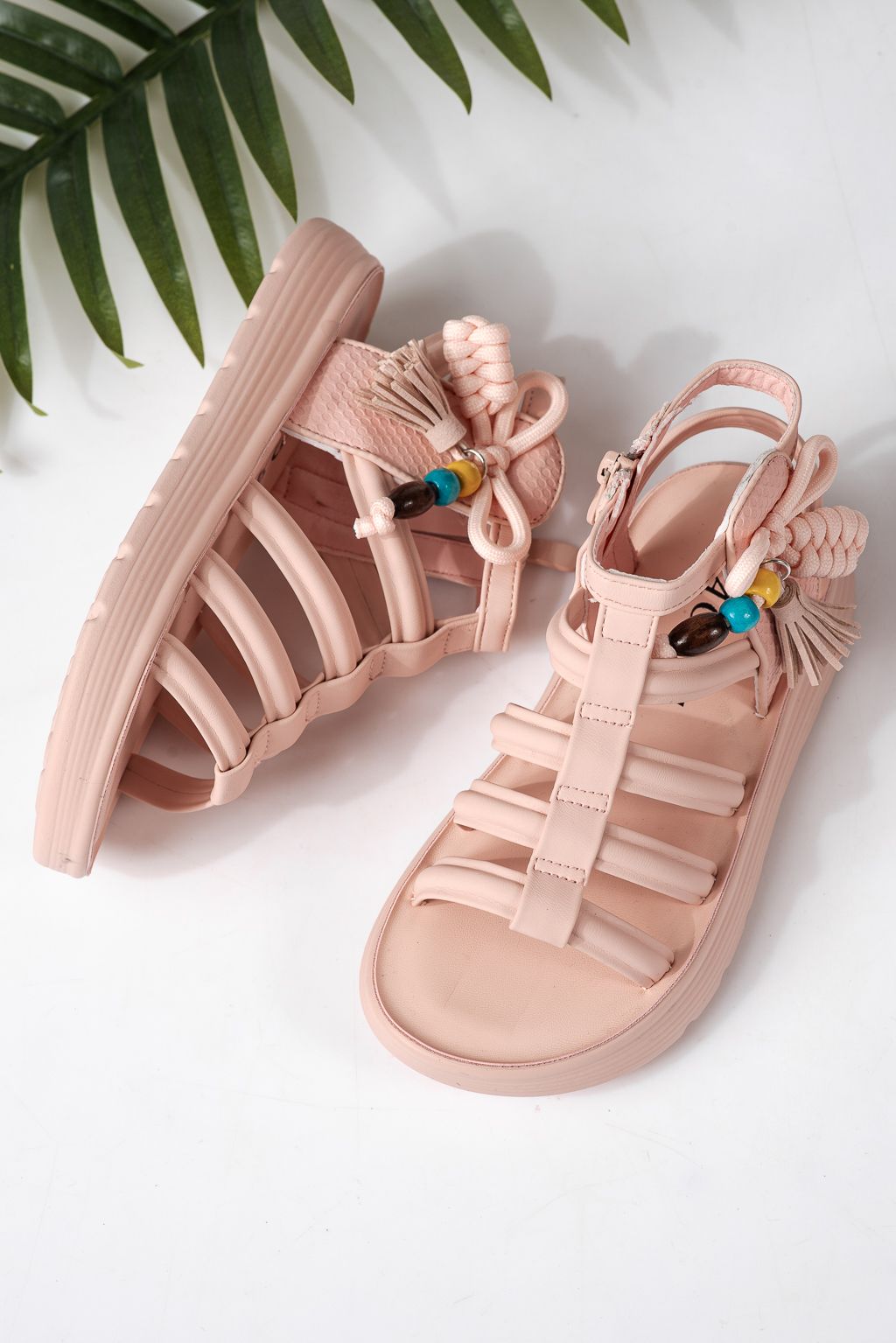 Sandale copii roz din piele ecologica Madison #24959