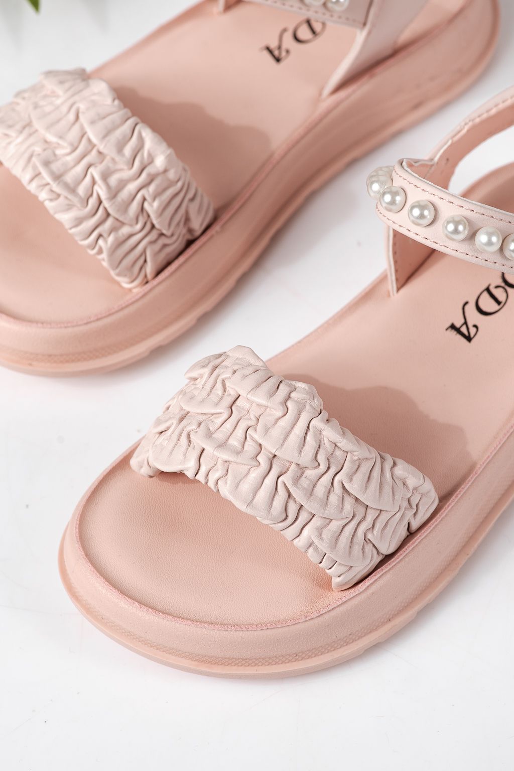 Sandale copii roz din piele ecologica Harper #24961