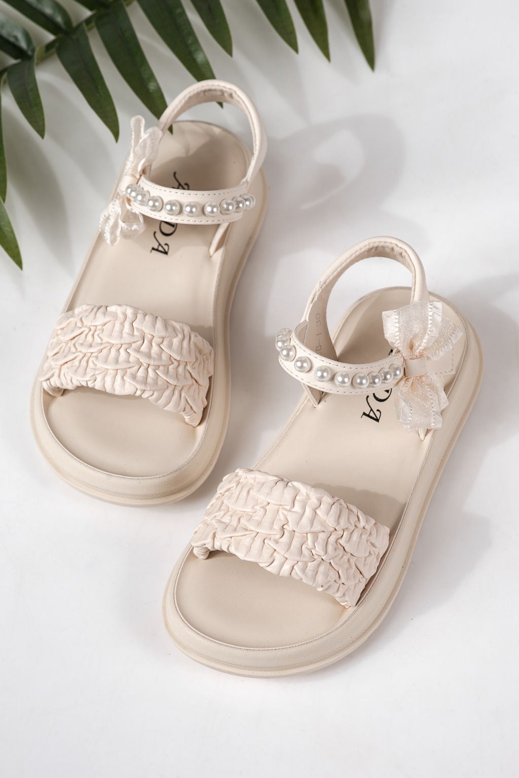 Sandale copii bej din piele ecologica Harper #24960