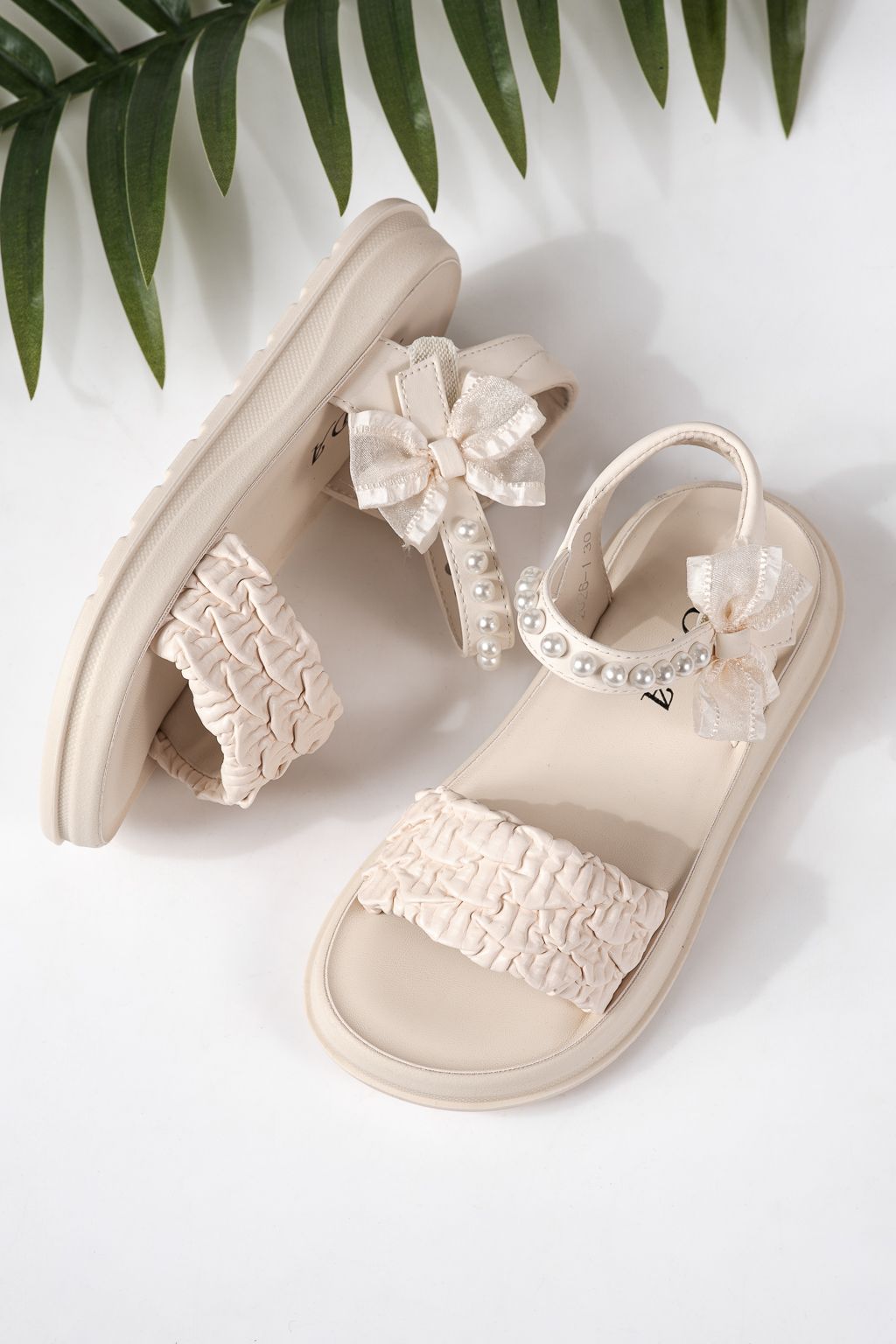 Sandale copii bej din piele ecologica Harper #24960