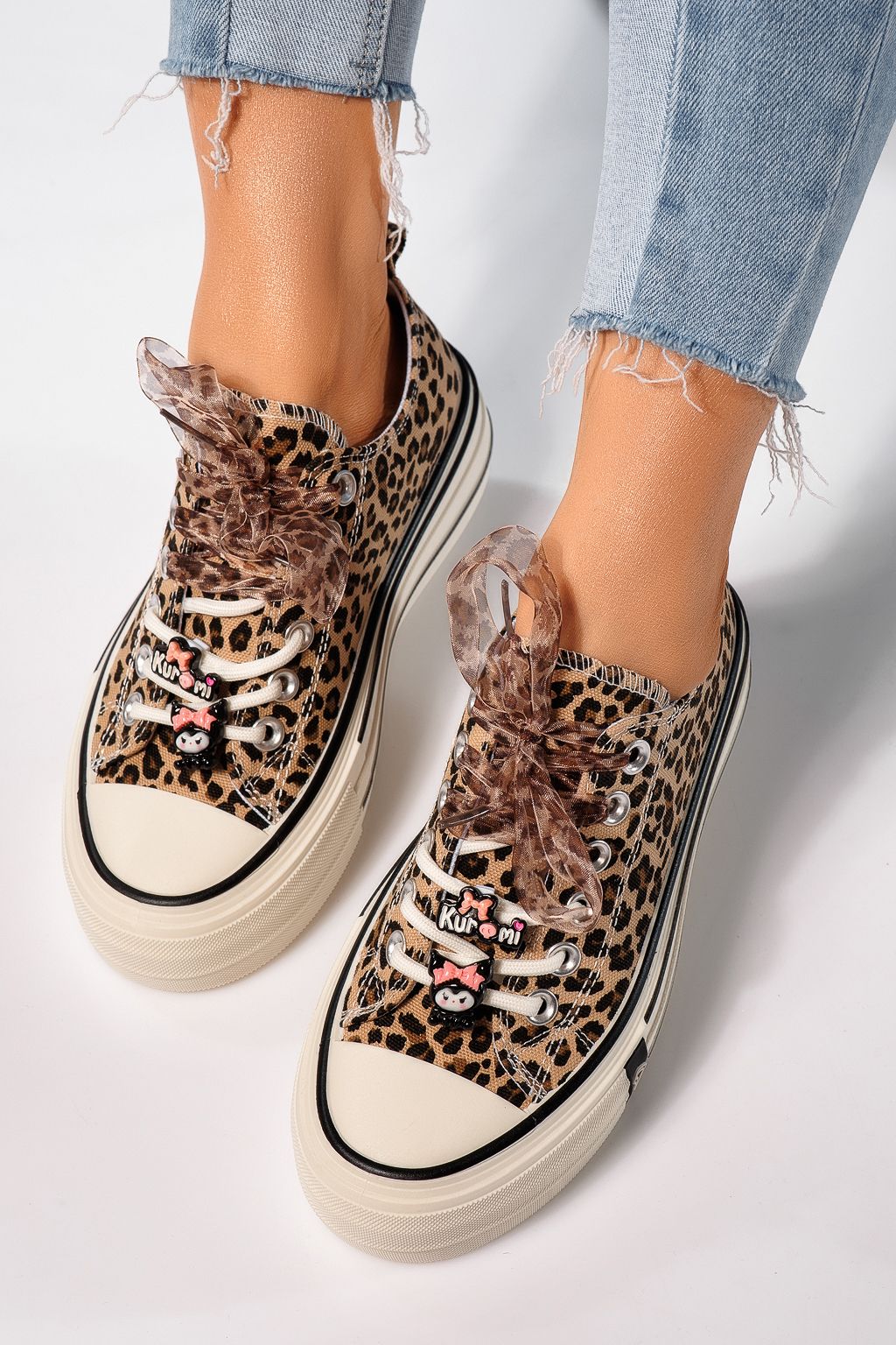 Adidasi dama leopard din material textil Amelia #25237