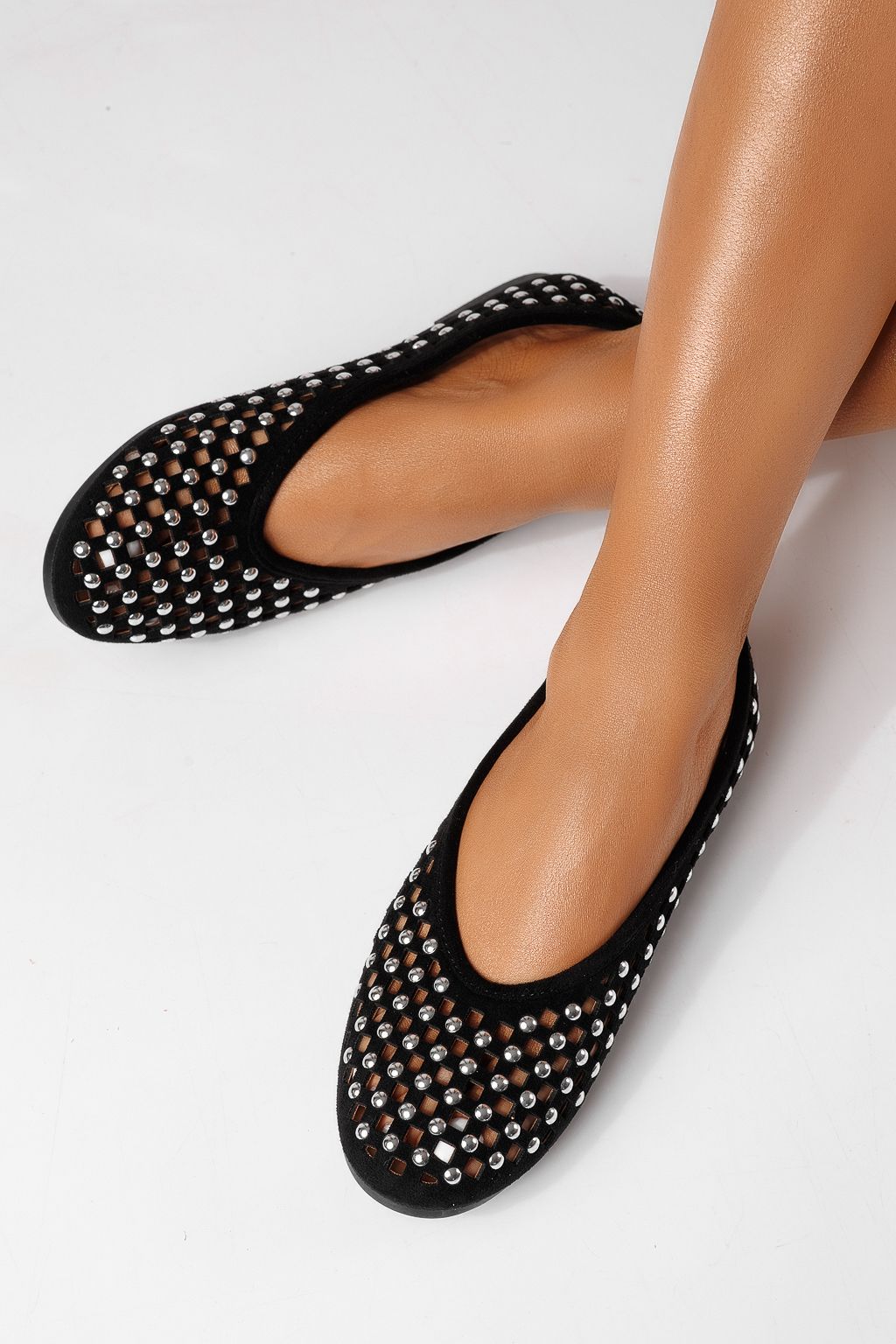 Balerini dama negri din piele ecologica Diamond #25115