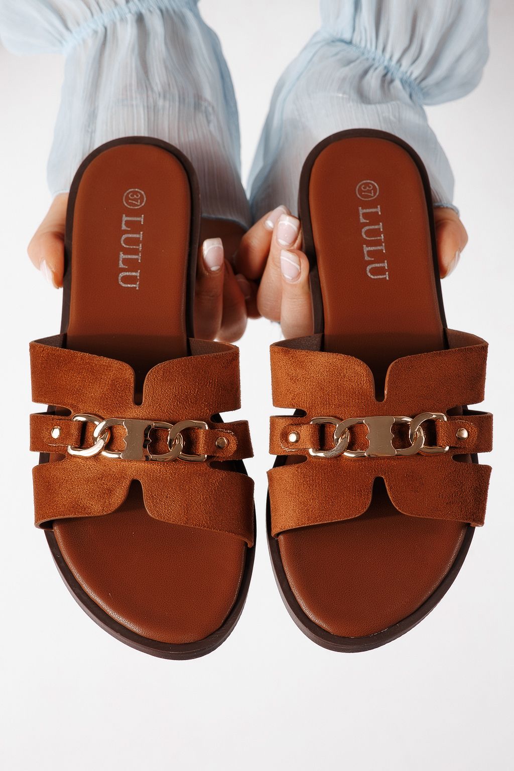 Papuci dama maro din piele ecologica intoarsa Pilar #25054