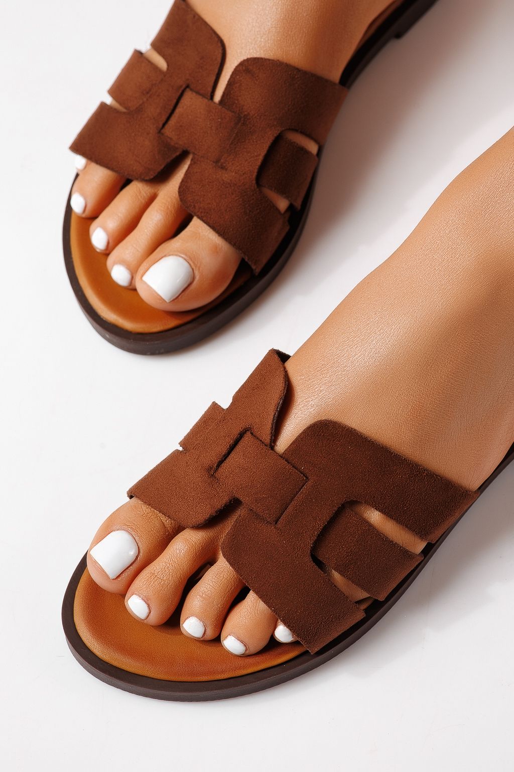 Papuci dama maro din piele ecologica intoarsa Odessa #25107