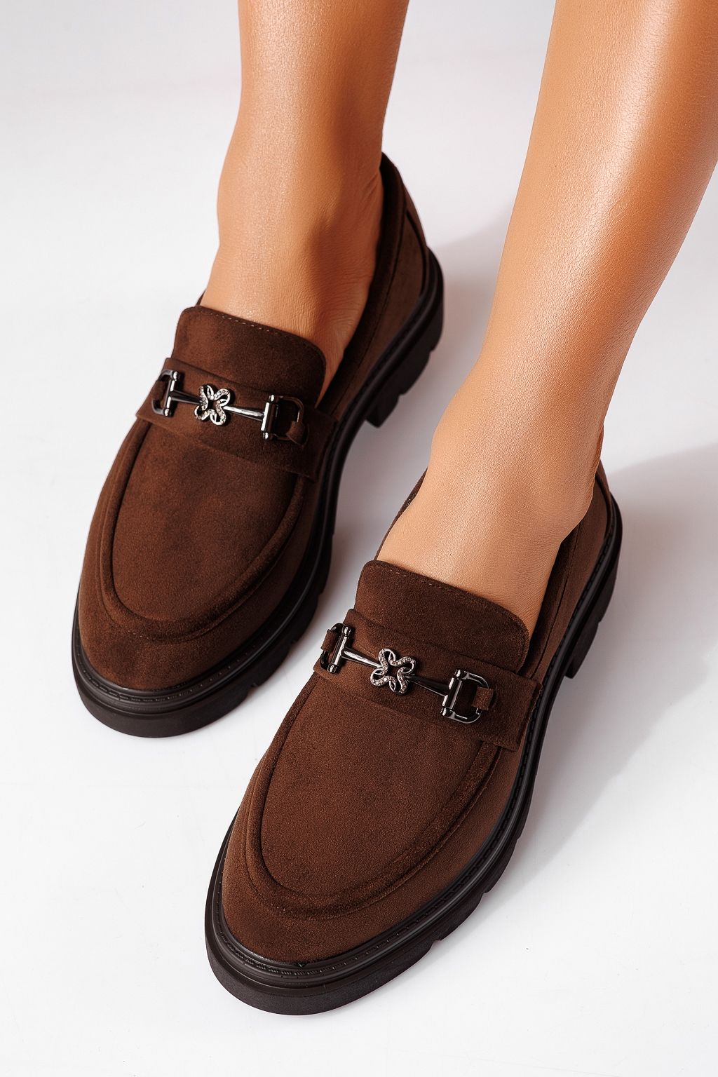Pantofi casual dama maro din piele ecologica Tahlia #25517