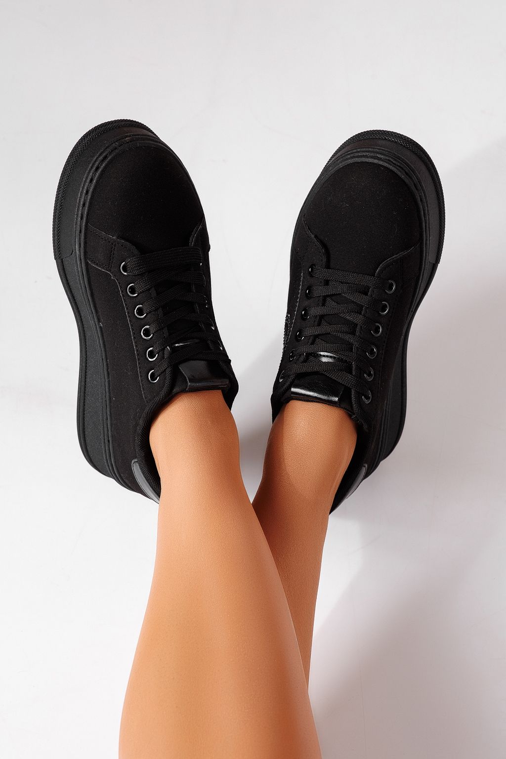 Adidasi dama negri din piele ecologica intoarsa Calypso #25460