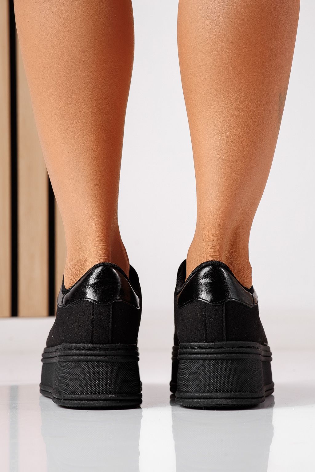 Adidasi dama negri din piele ecologica intoarsa Calypso #25460