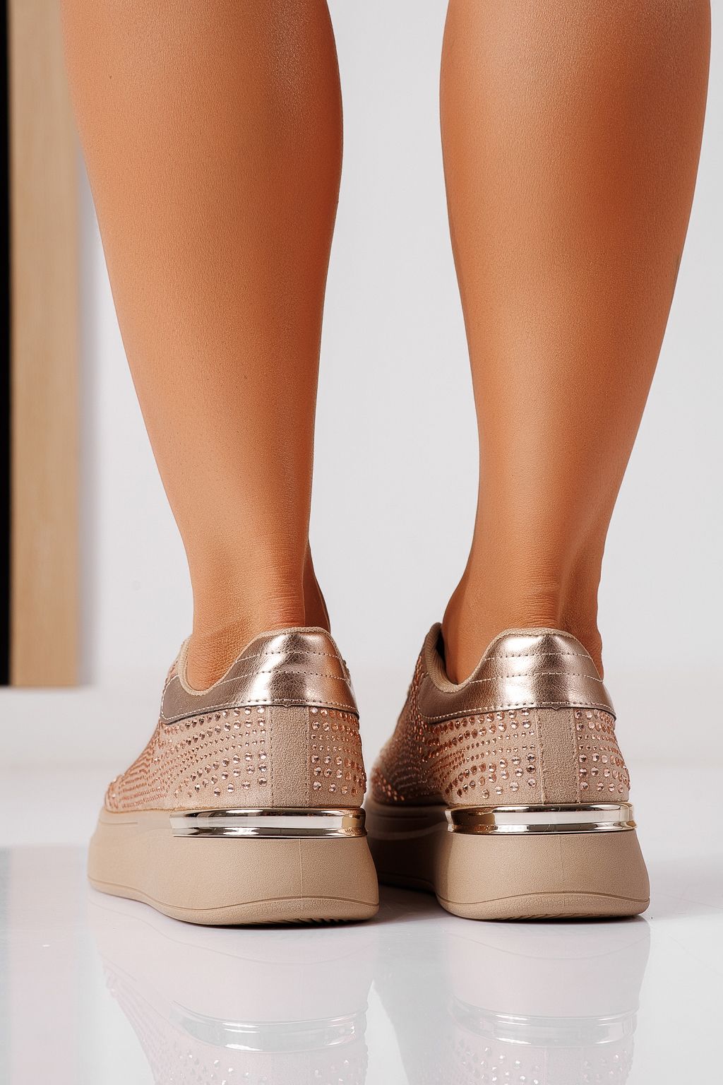 Adidasi dama khaki din piele ecologica intoarsa Lark #25476