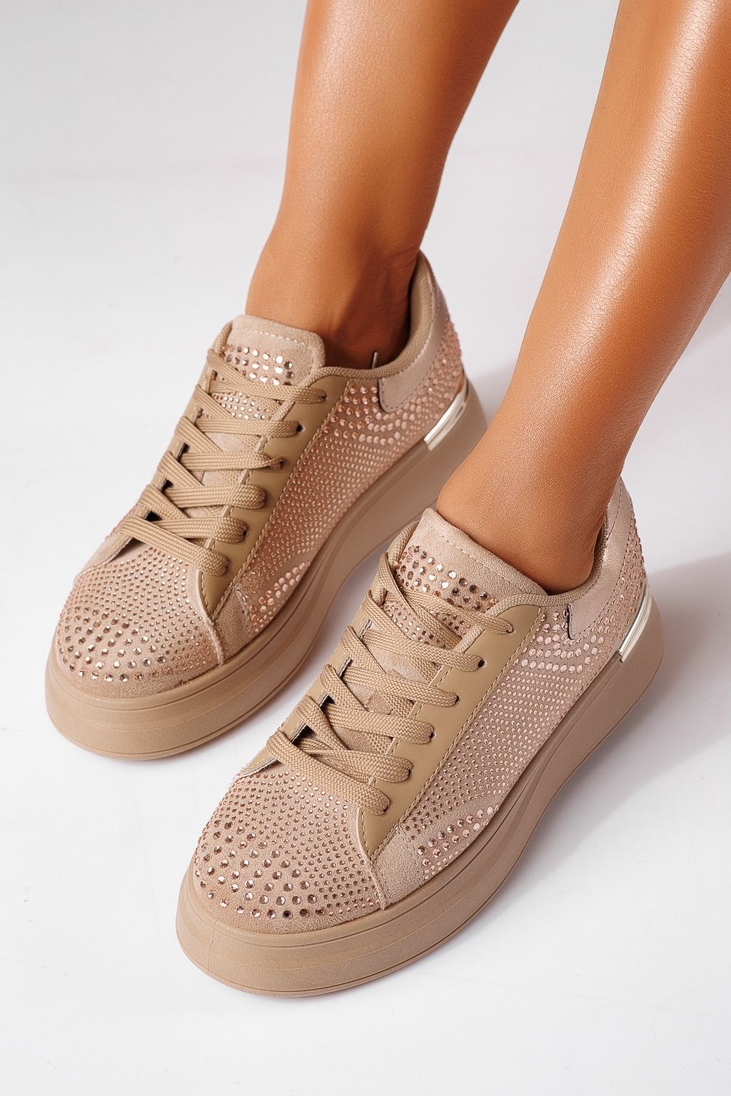 Adidasi dama khaki din piele ecologica intoarsa Lark #25476