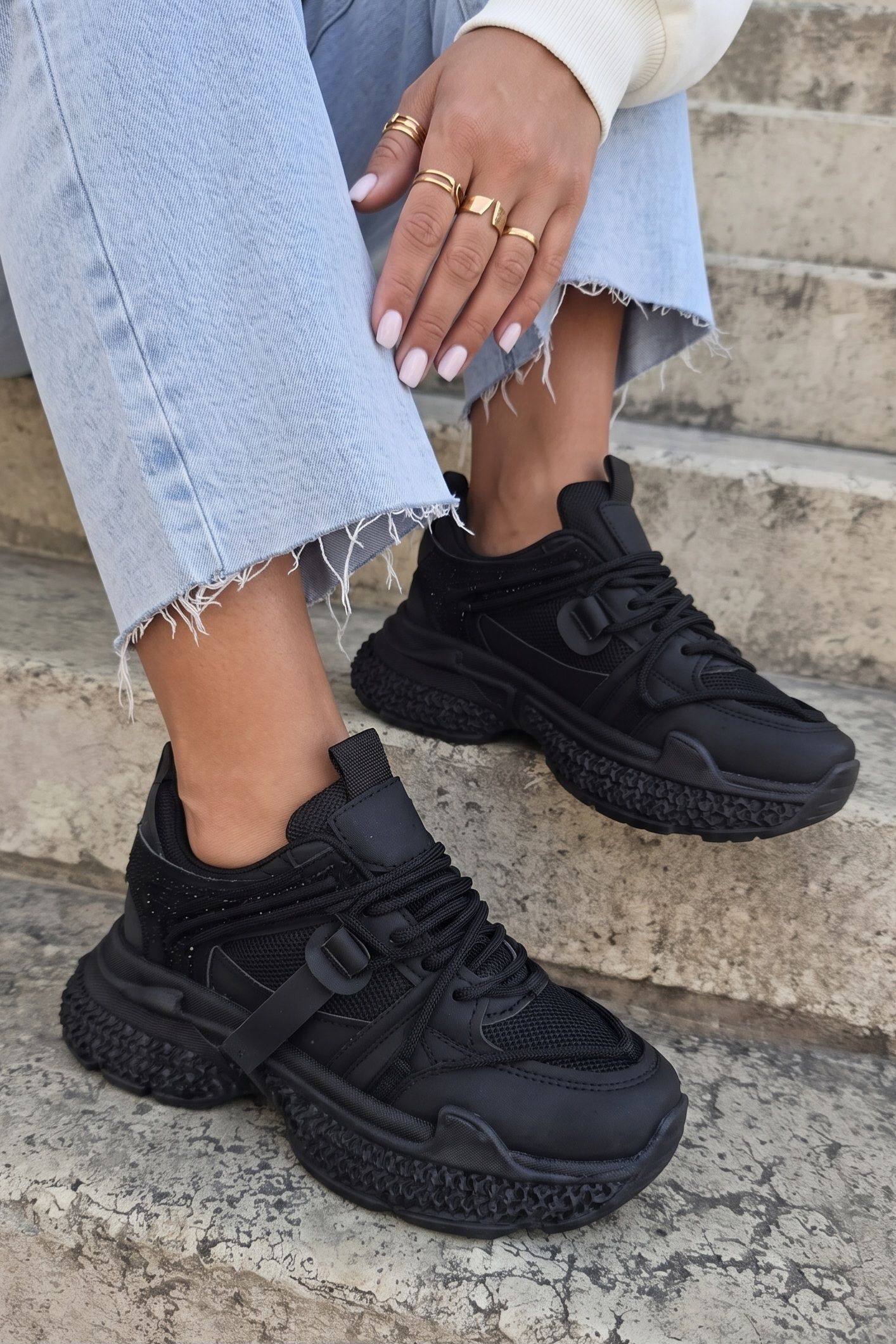 Adidasi dama negri din piele ecologica Naira #25525