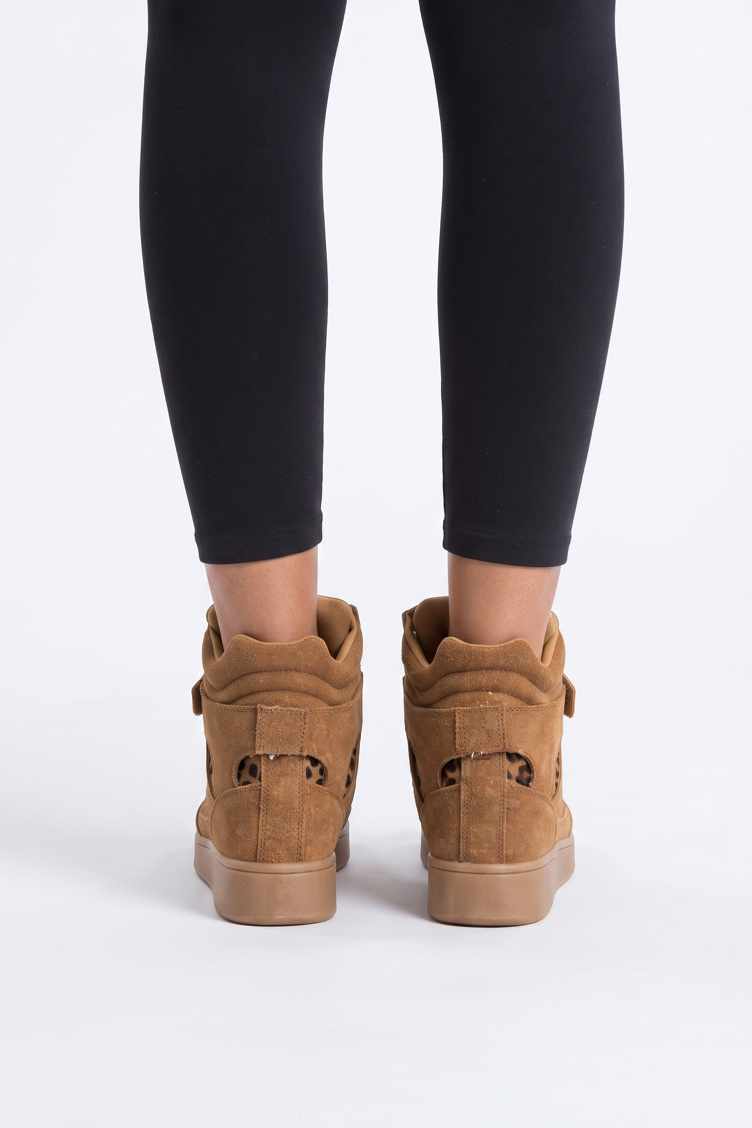 Adidasi dama cu platforma leopard din piele ecologica intoarsa Aliss #25549