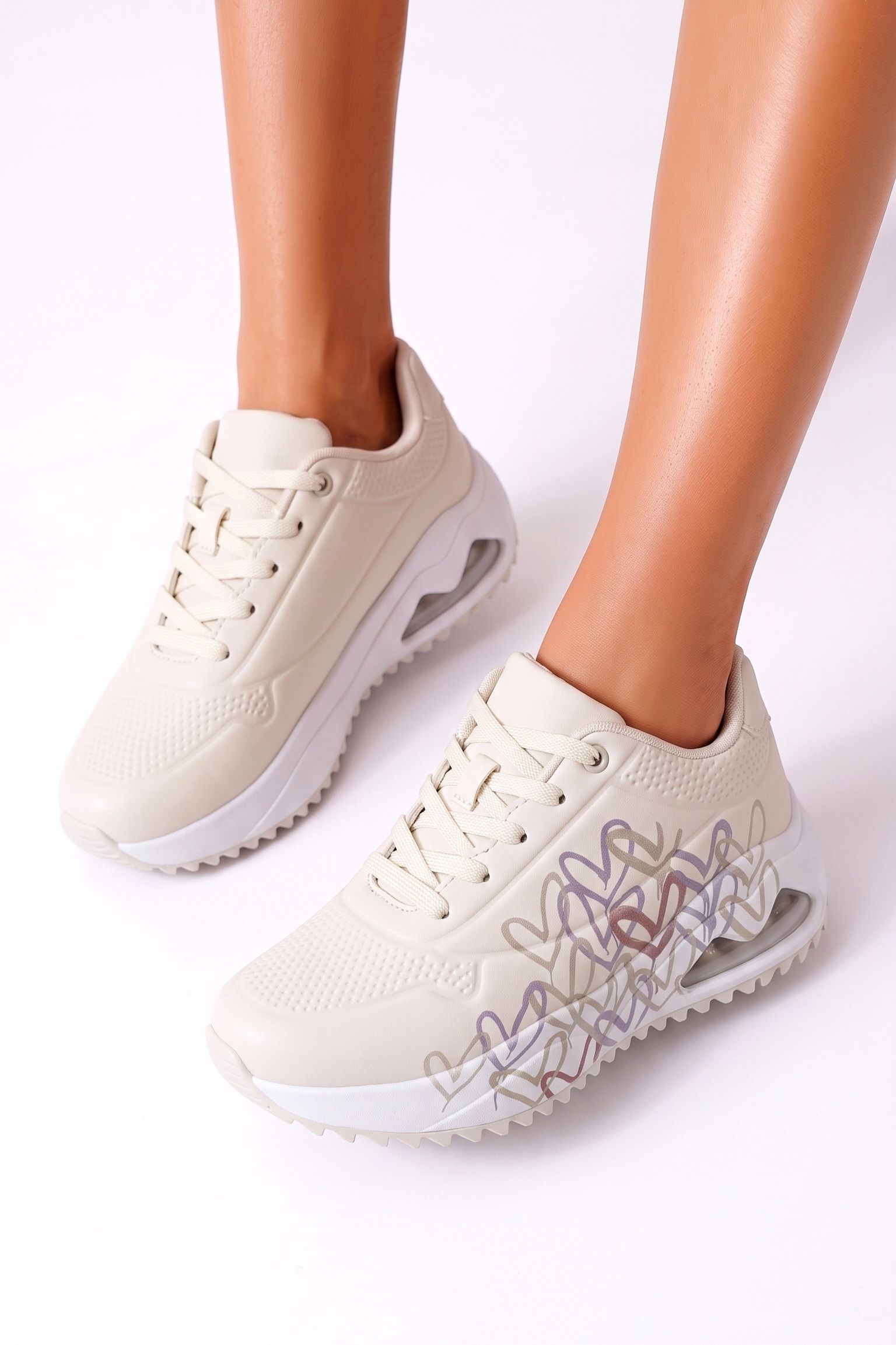 Adidasi dama bej din piele ecologica Audrey #30067