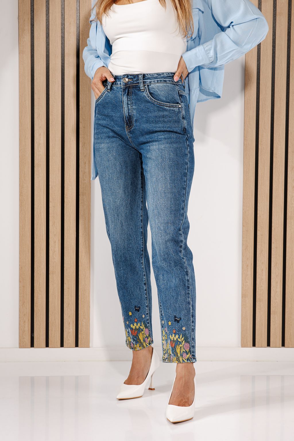 Blugi Skater Fit Dama Yara Albastri #A1437