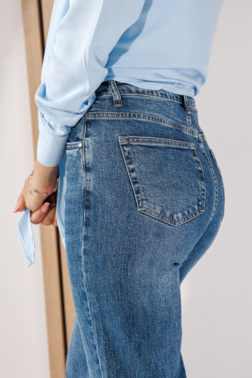 Blugi Skater Fit Dama Yara Albastri #A1437
