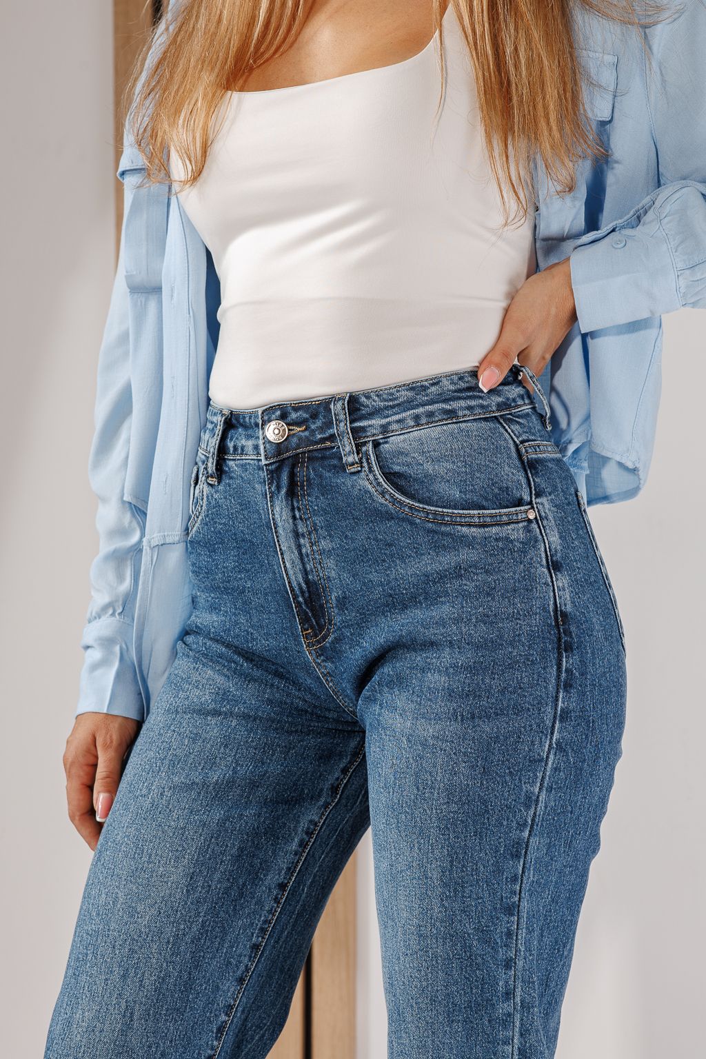 Blugi Skater Fit Dama Yara Albastri #A1437