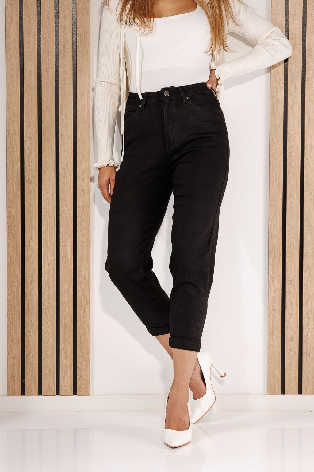 Blugi Baggy Fit Dama Elys Negri #A1435