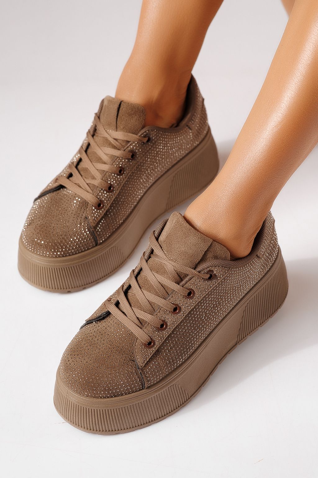 Adidasi dama khaki din piele ecologica Luna #30101