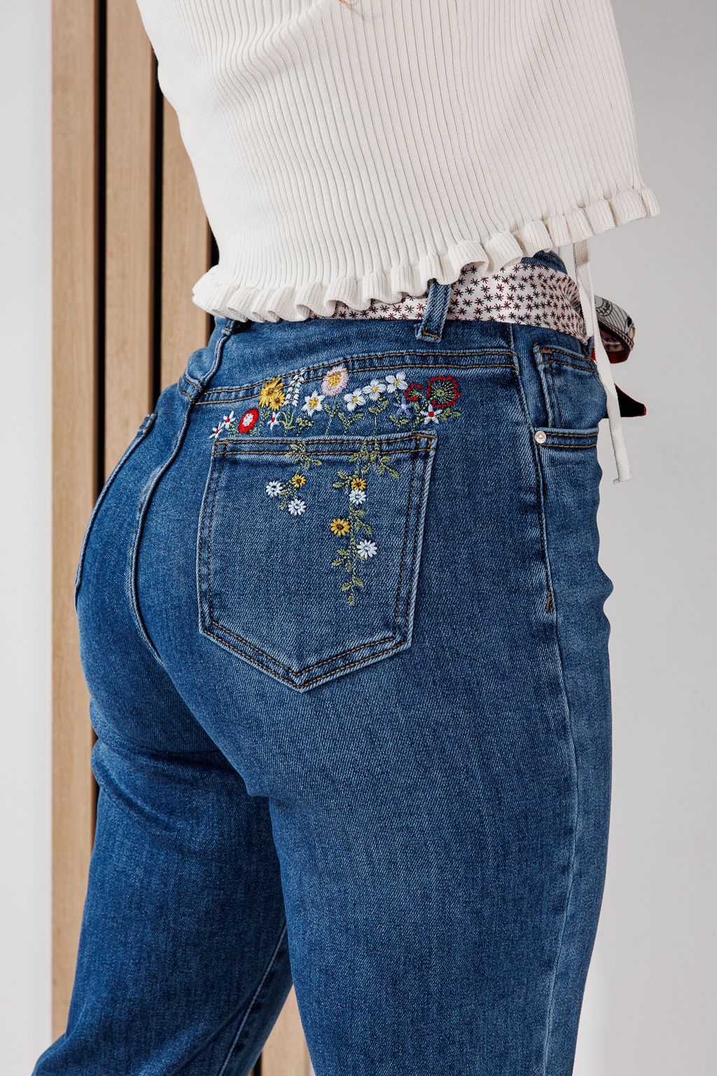 Blugi Baggy Fit Dama Roni Albastri #A1455